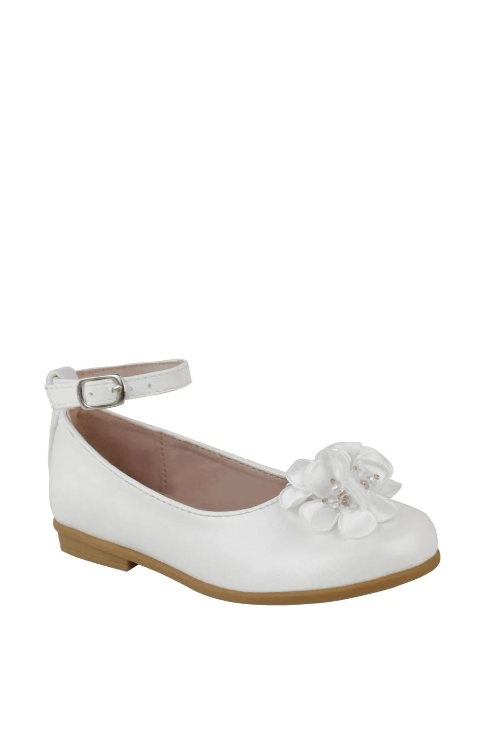 'Lacen' Flatform Flower Embellished Shoes With Ankle Strap