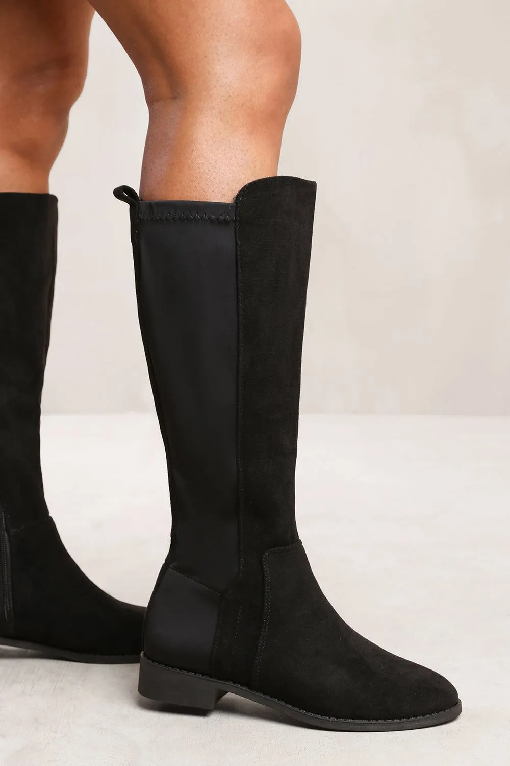 'Vanda' Knee High Boots With Side Zip