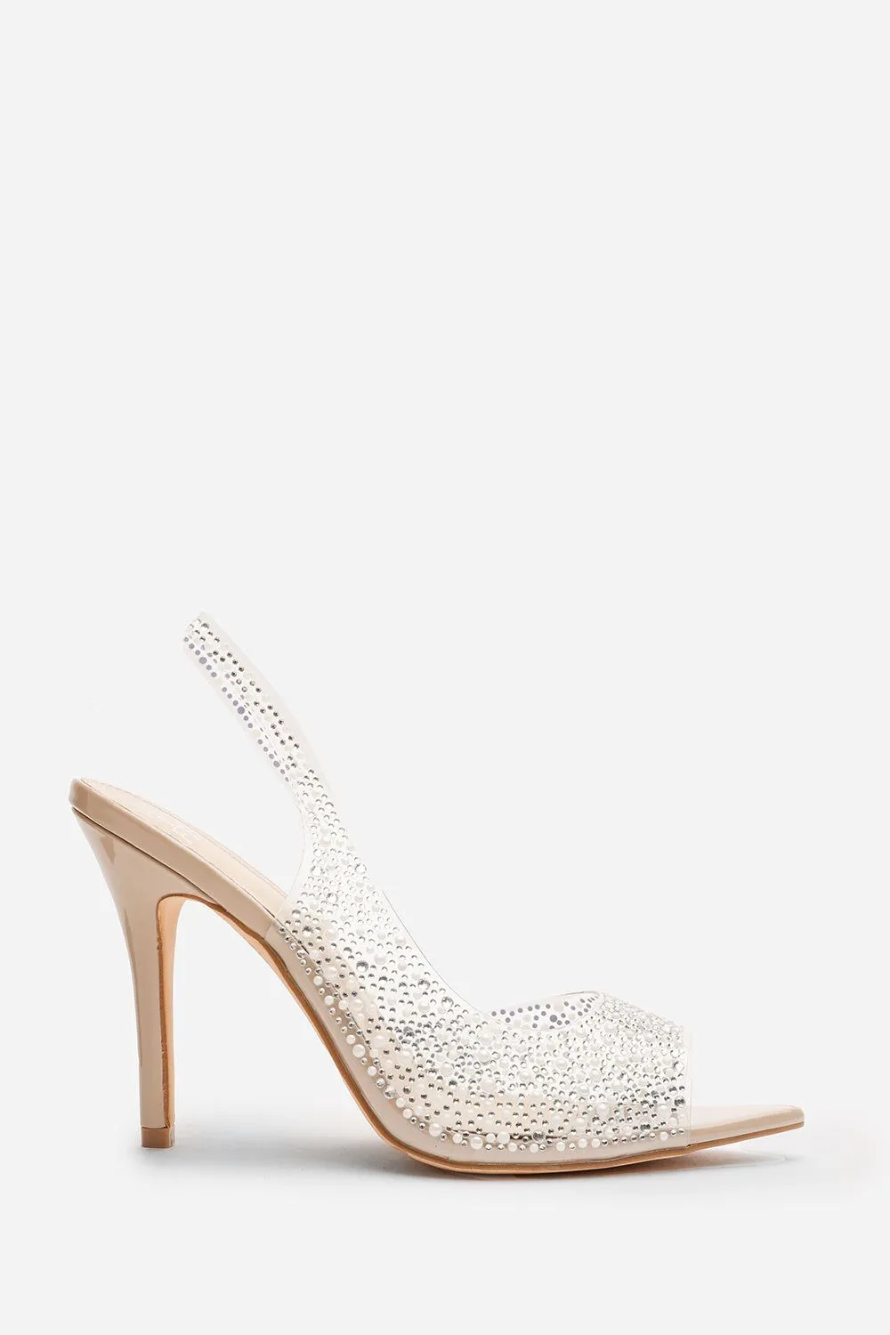 'Oriel' Crystal Embellished Heeled Sandals