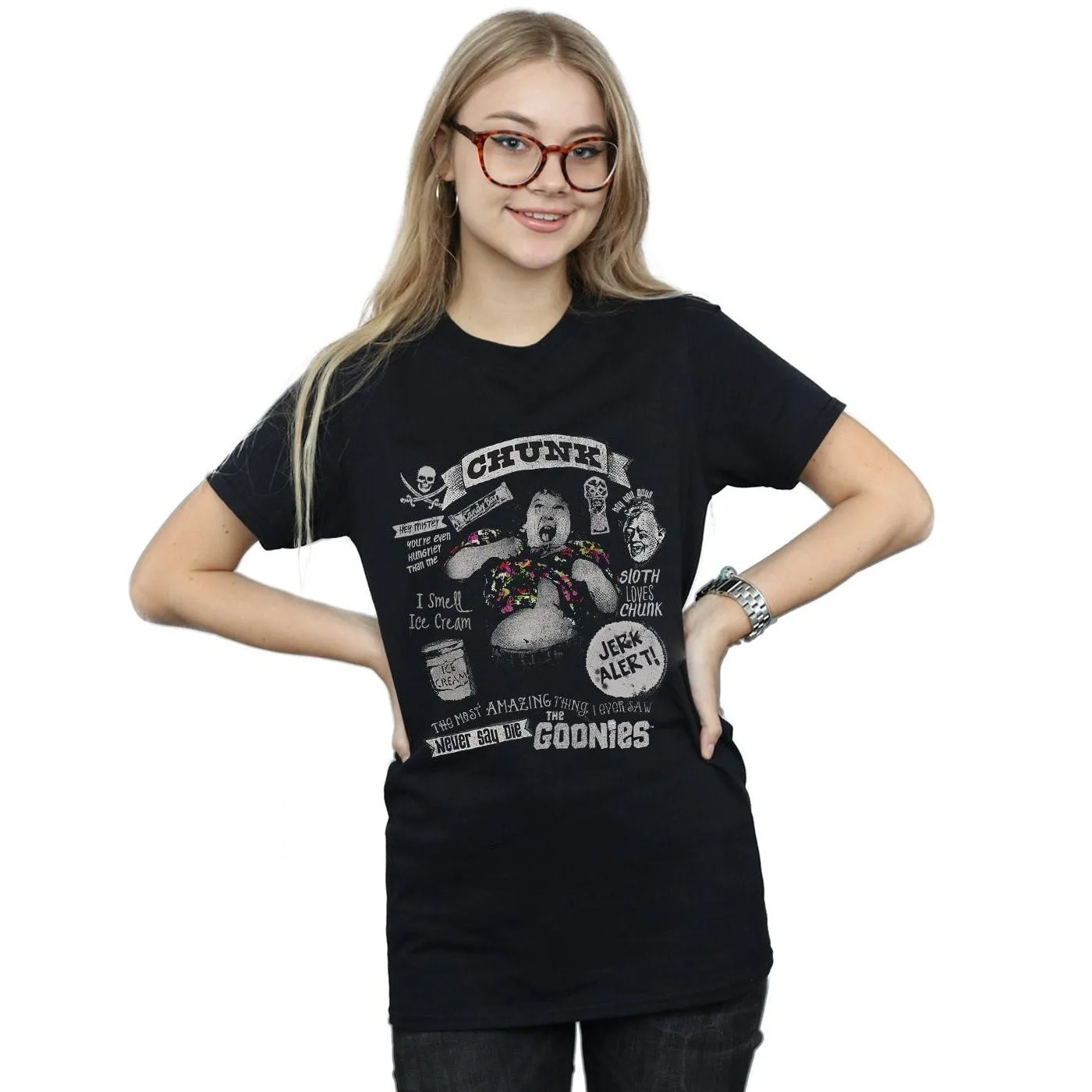 Chunk Jerk Alert Cotton Boyfriend T-Shirt