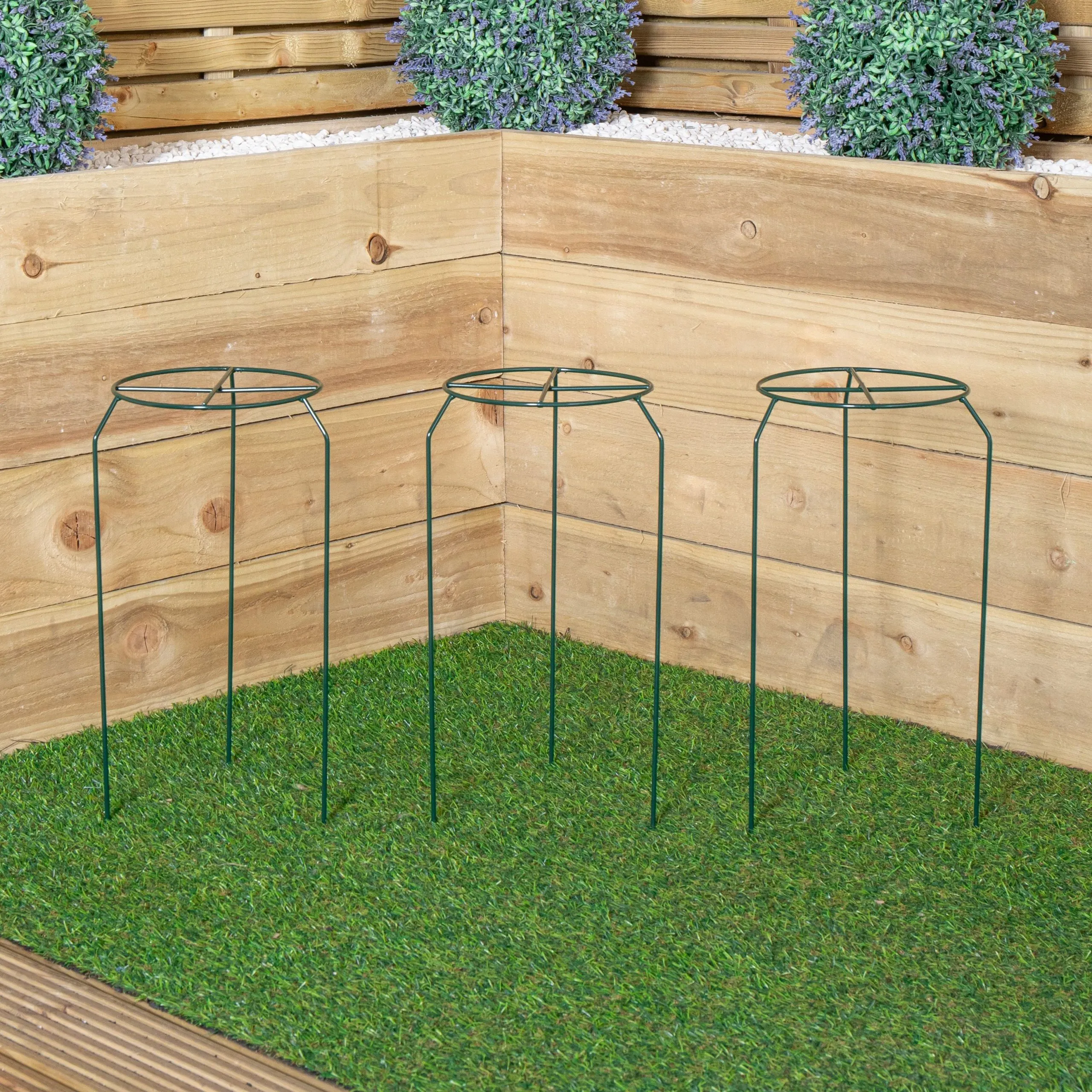 3 x Metal Herbaceous Plant Support Grow Through Small 40cm x 20cm