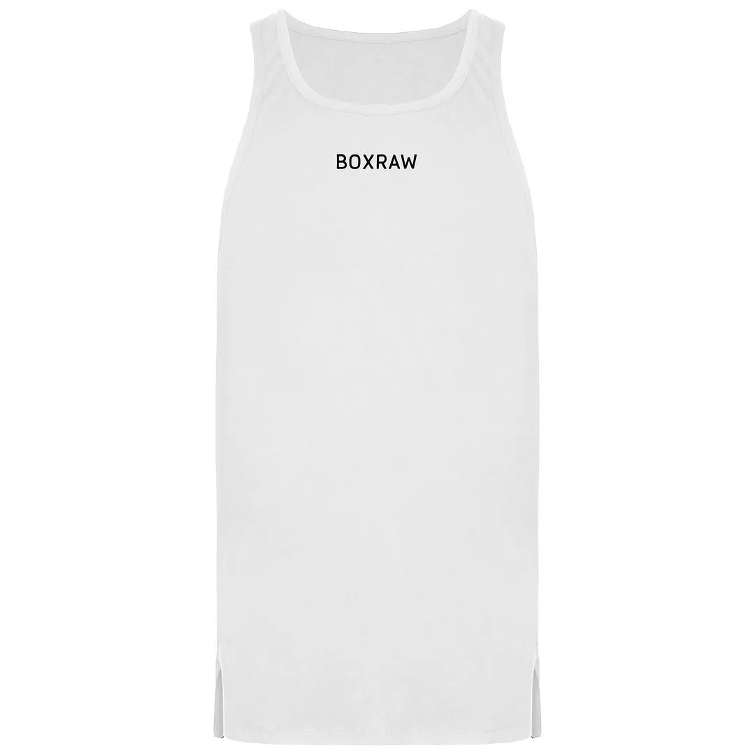 Round Neck Sleeveless White Tank Top