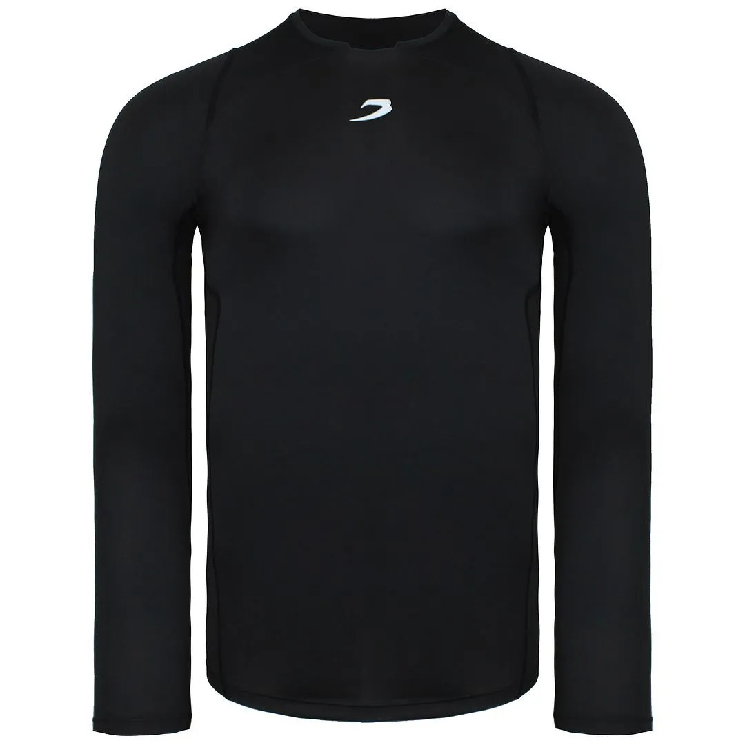 Short Sleeve Crew Neck Black Saddler Compression T-Shirt