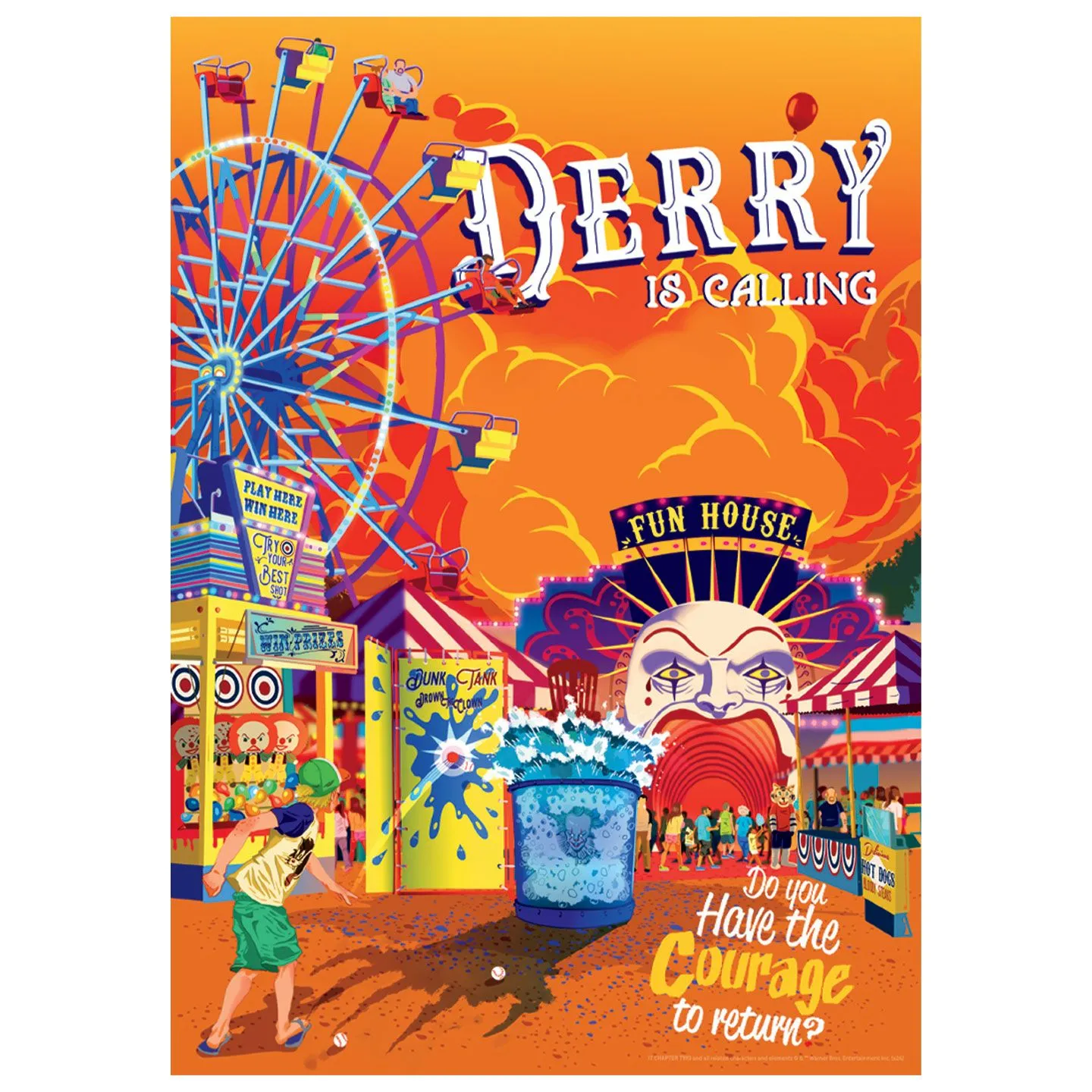 Derry Fairground A3 Art Print