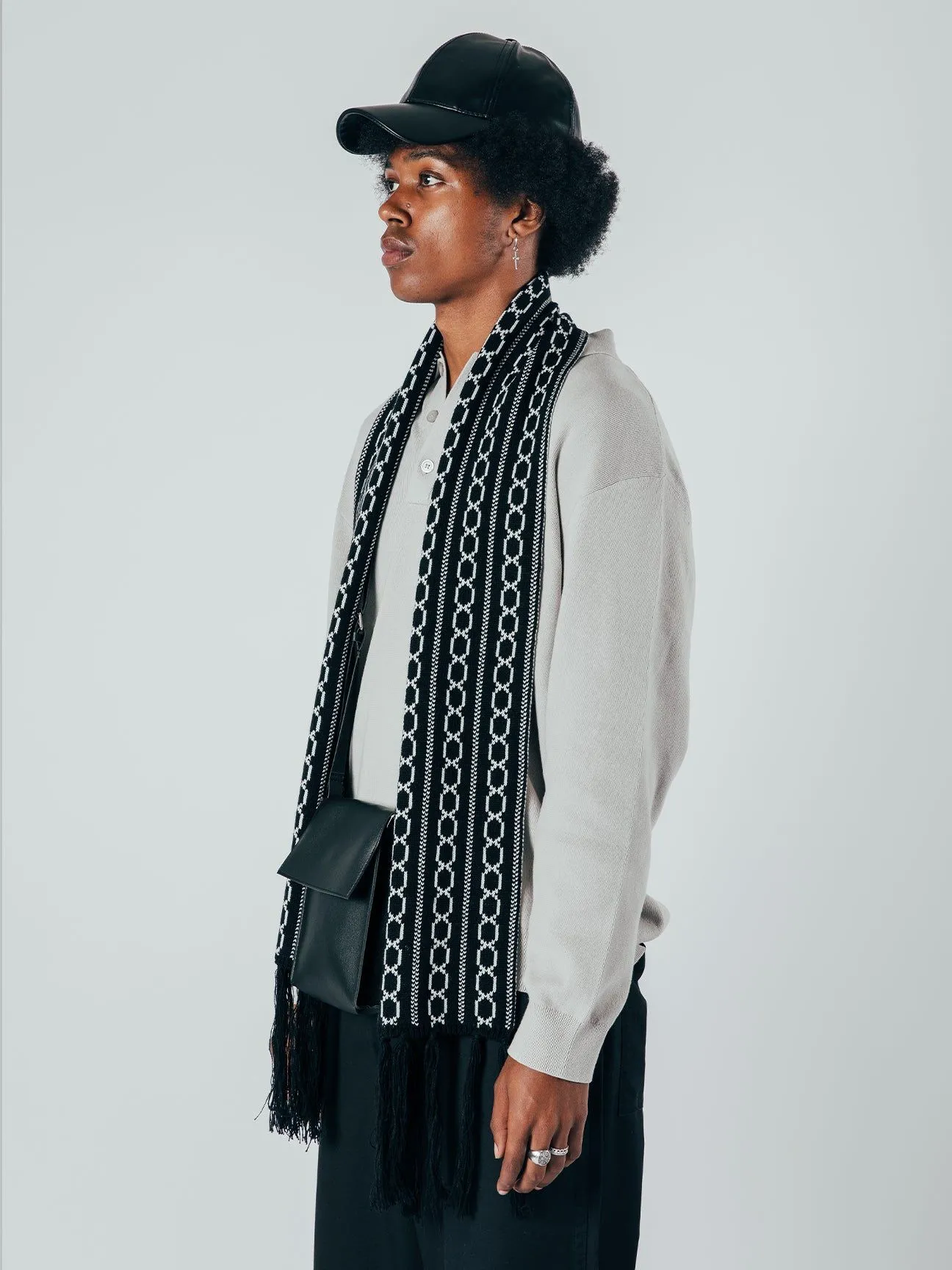 Reversible Printed Jacquard Scarf