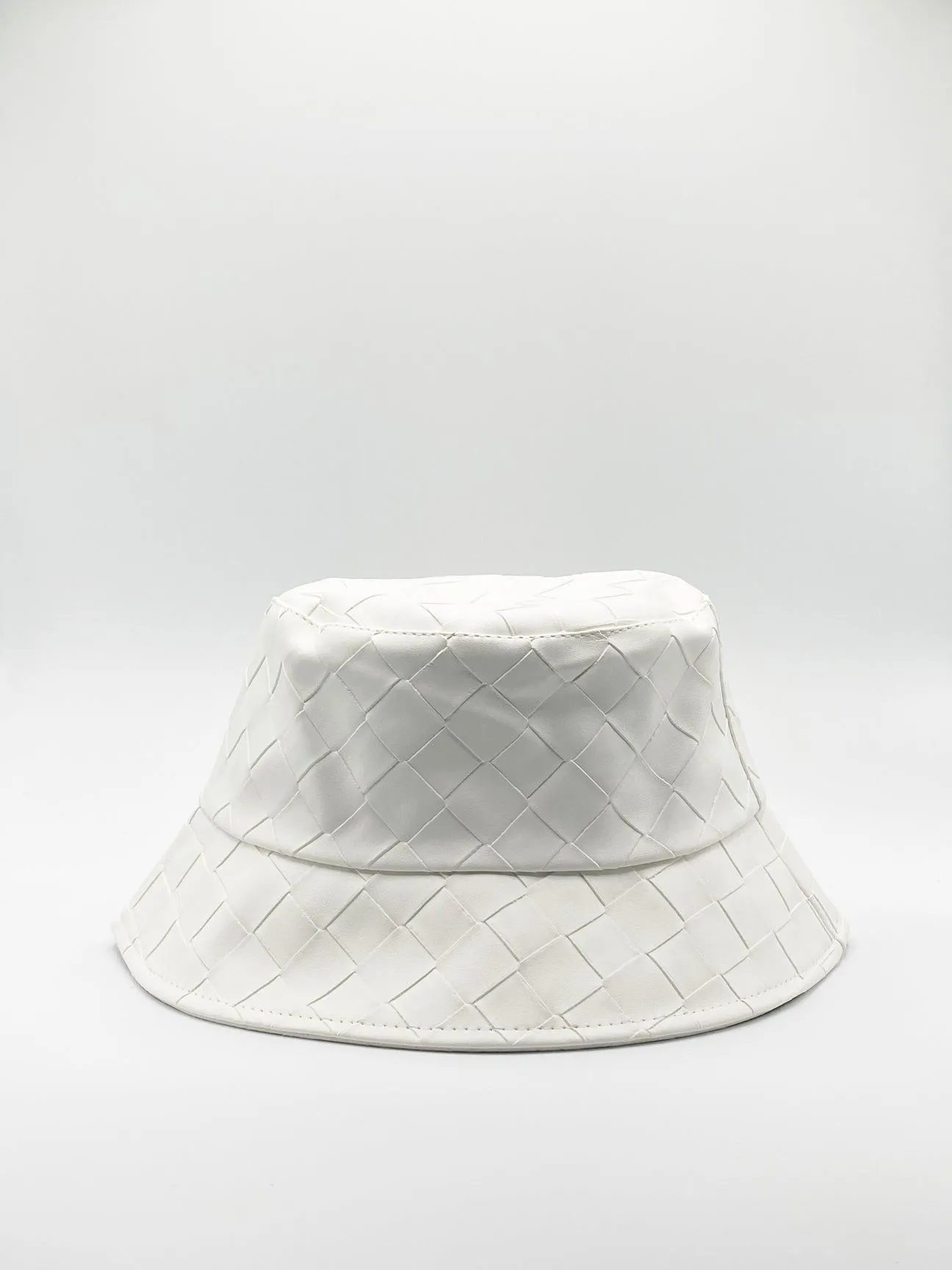 Woven PU Leather Bucket Hat