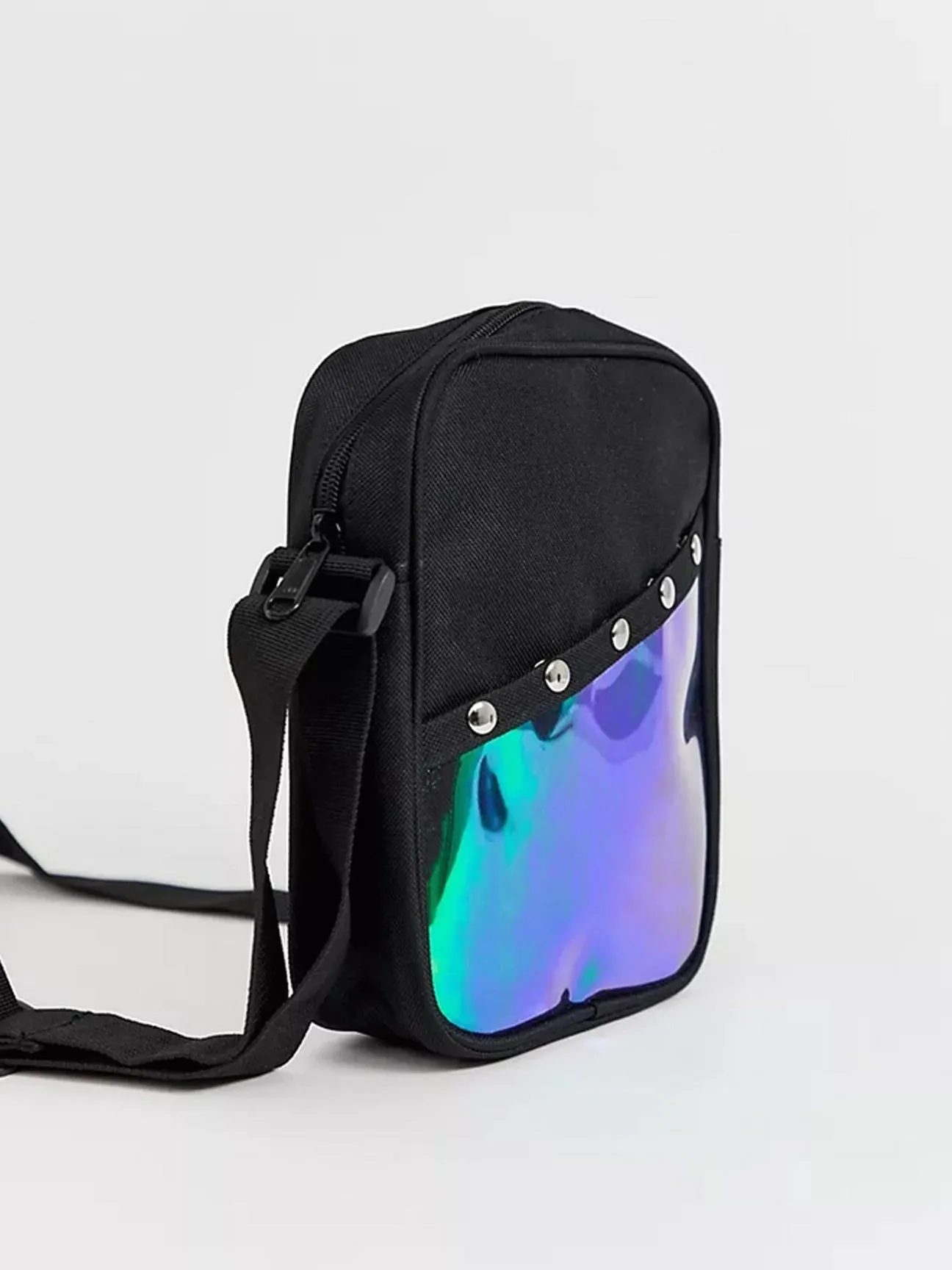 Cross Body Bag with Holographic Pocket