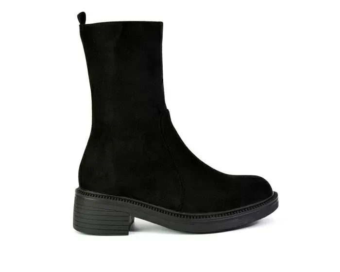 'Senna' Calf High Cleated Sole Boots