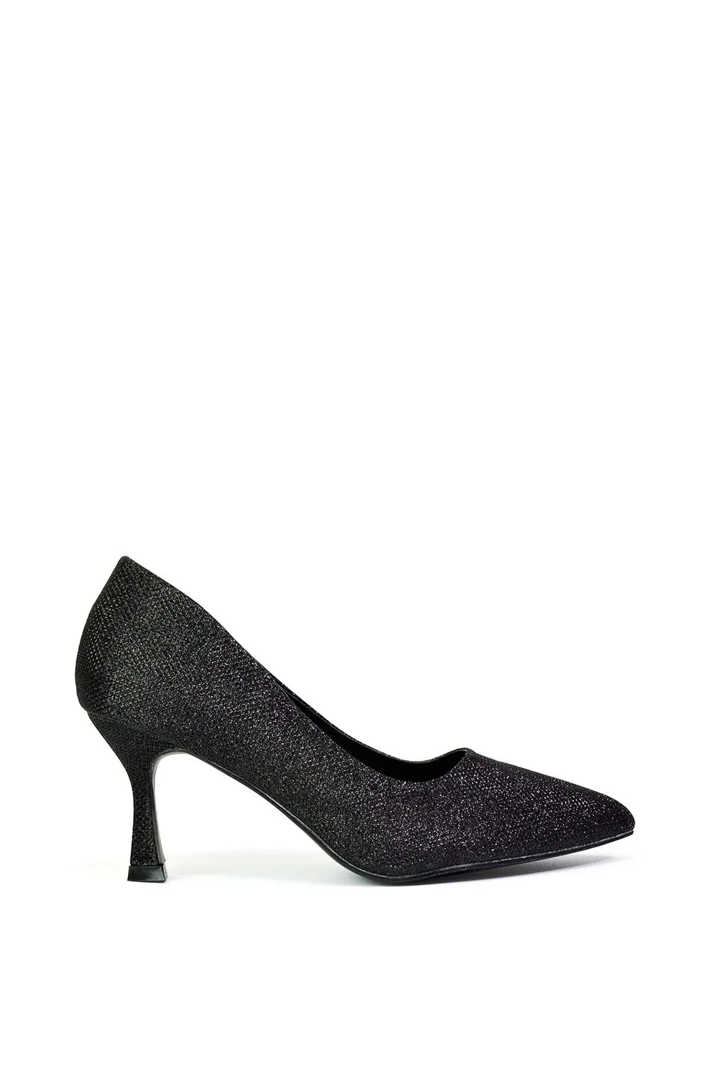'Romi' Pointed Toe Court Shoes Mid Stiletto Heels