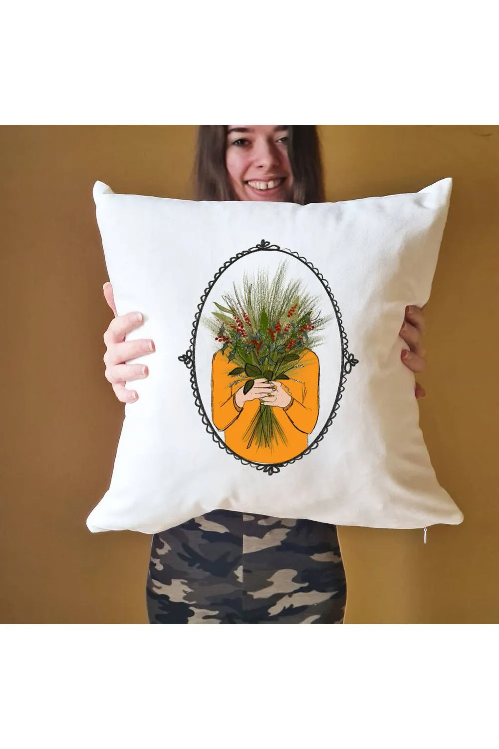 December Birth Flower Cushion