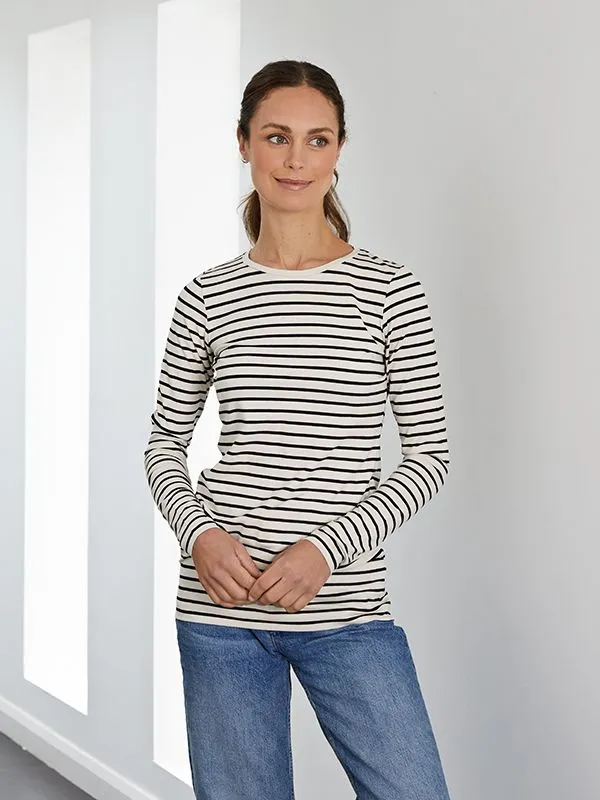 Long Length Cotton Striped Tee