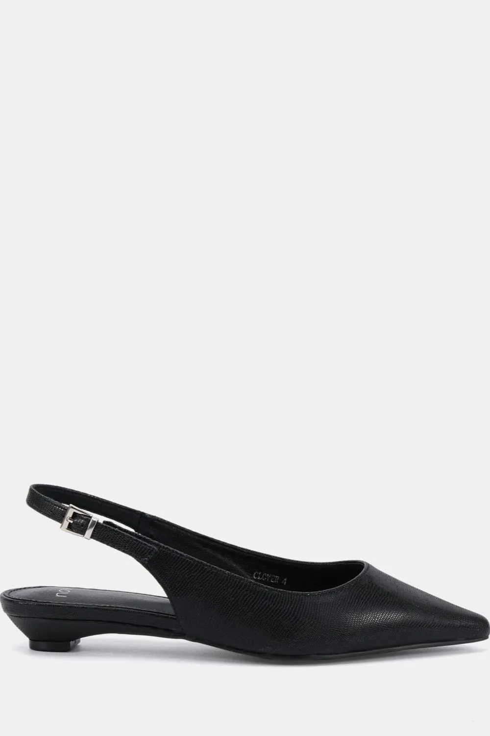 Clover Point Toe Low Heel Slingback