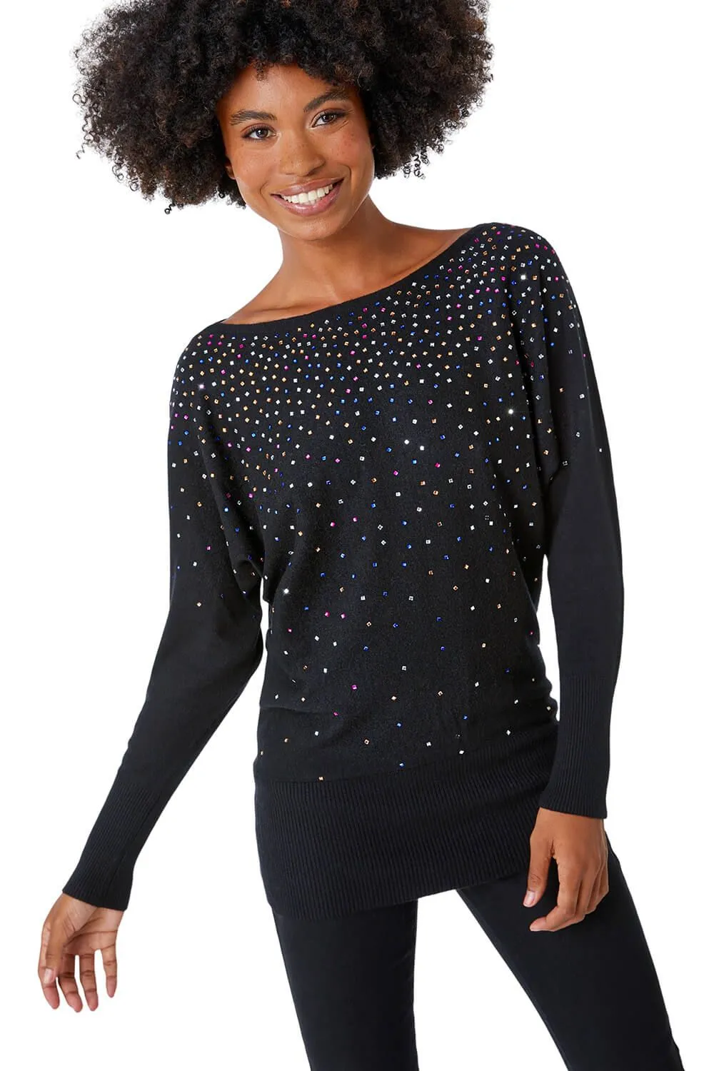 Diamante Sparkle Embellished Jumper