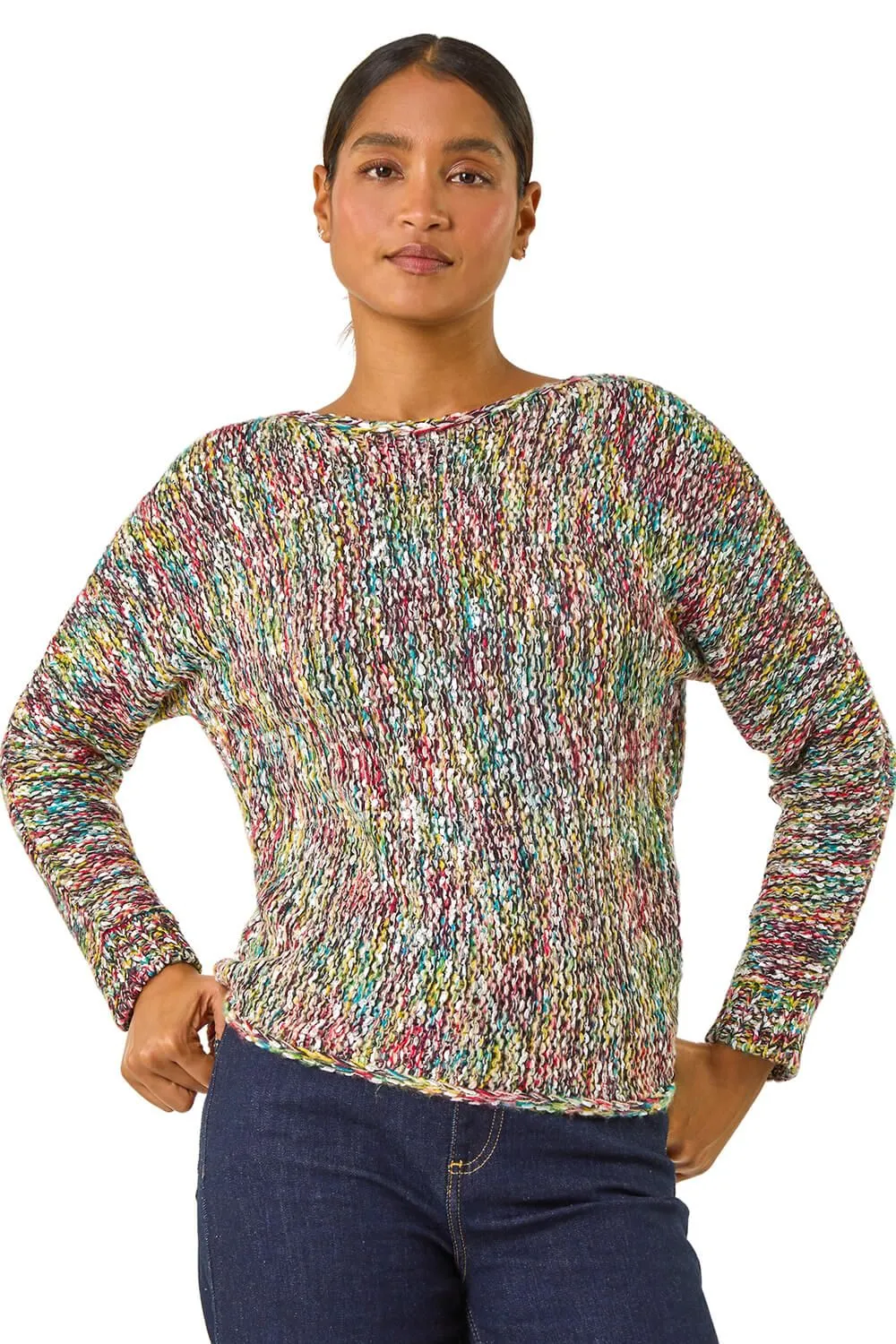 Batwing Tape Yarn Jumper