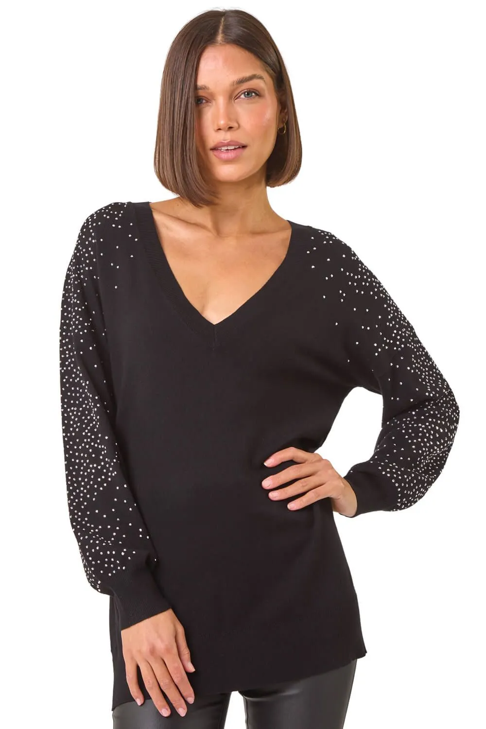 V-Neck Boyfriend Hotfix Jumper