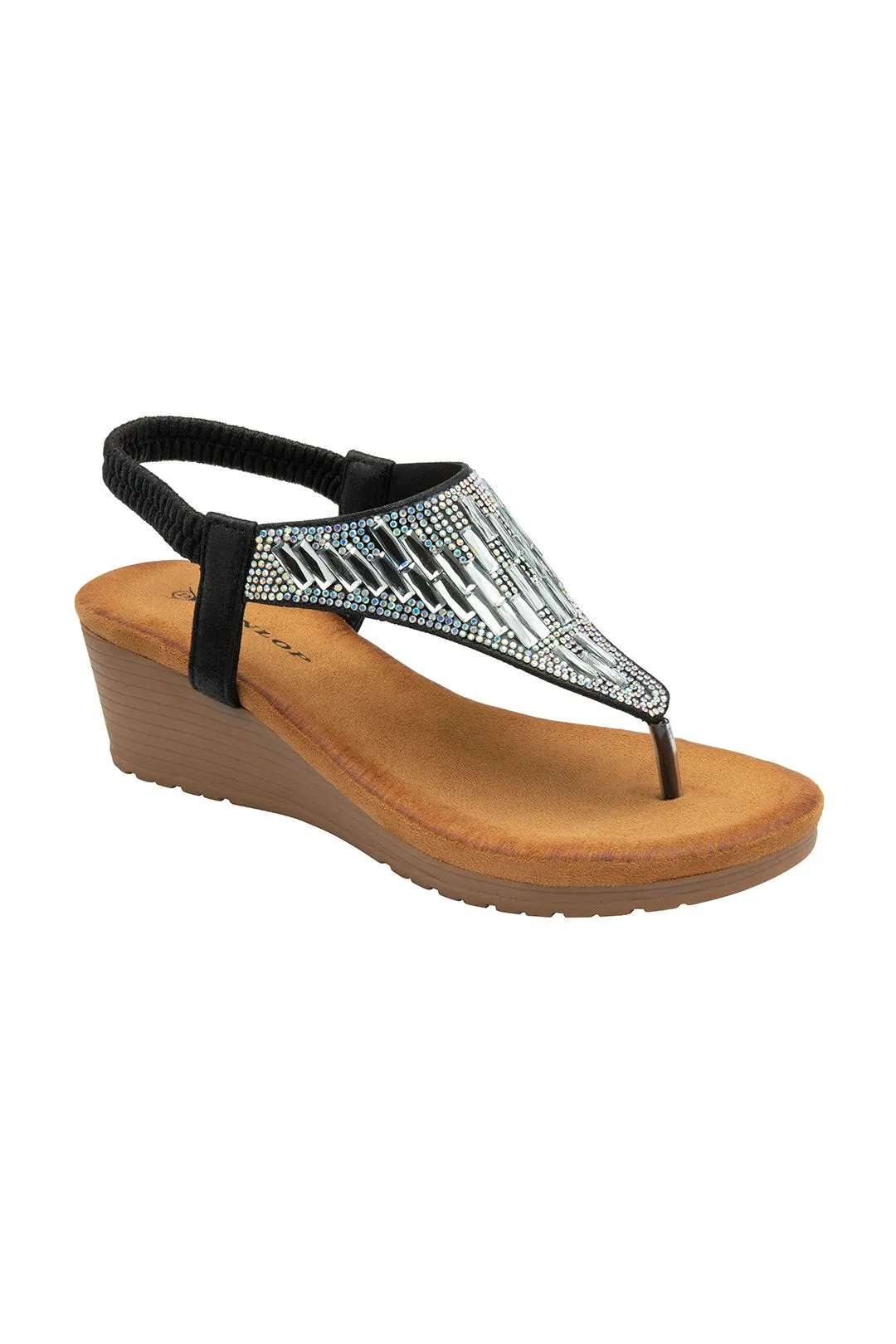 'Abigail' Toe-Post Wedge Sandals