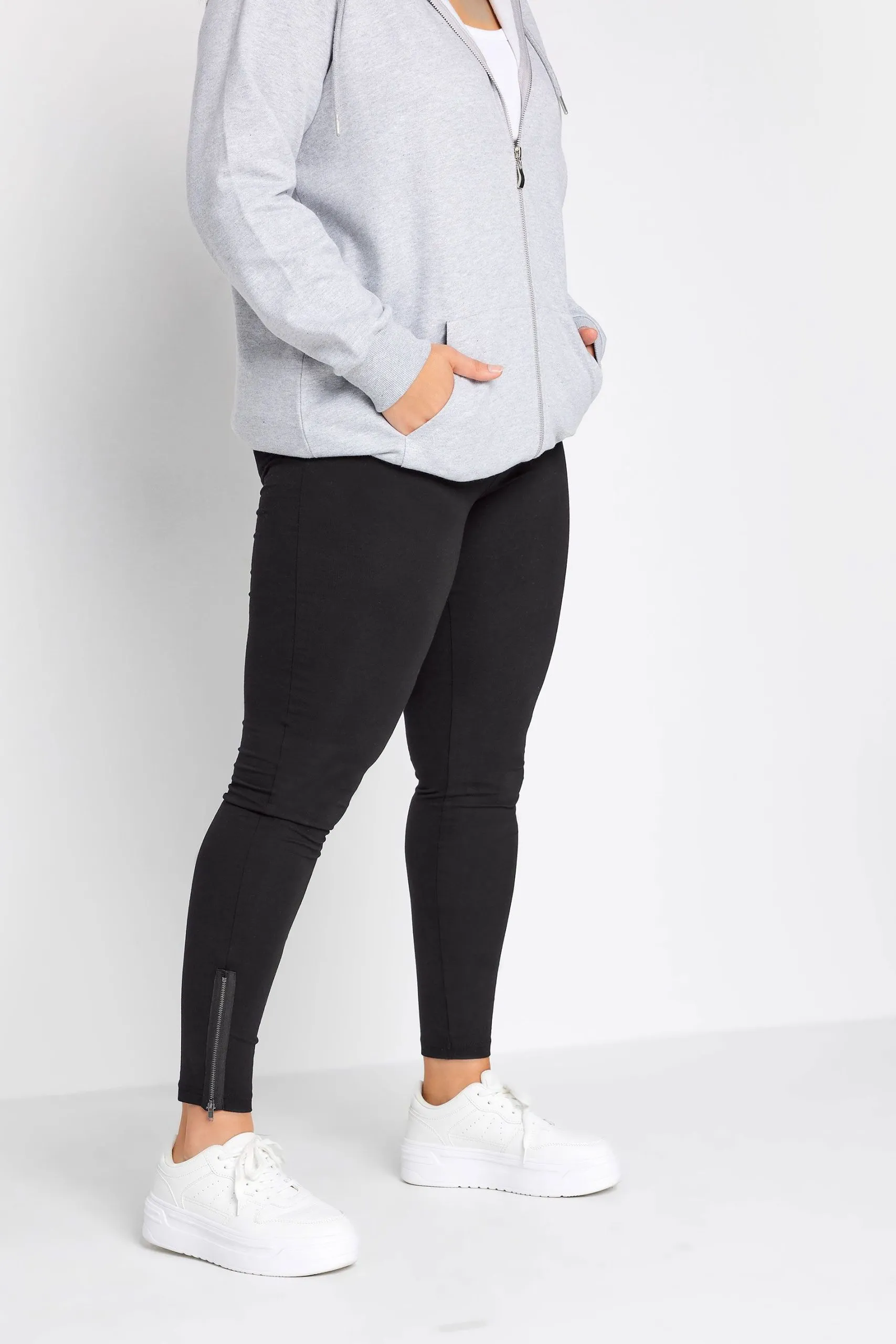 Zip Waist Leggings