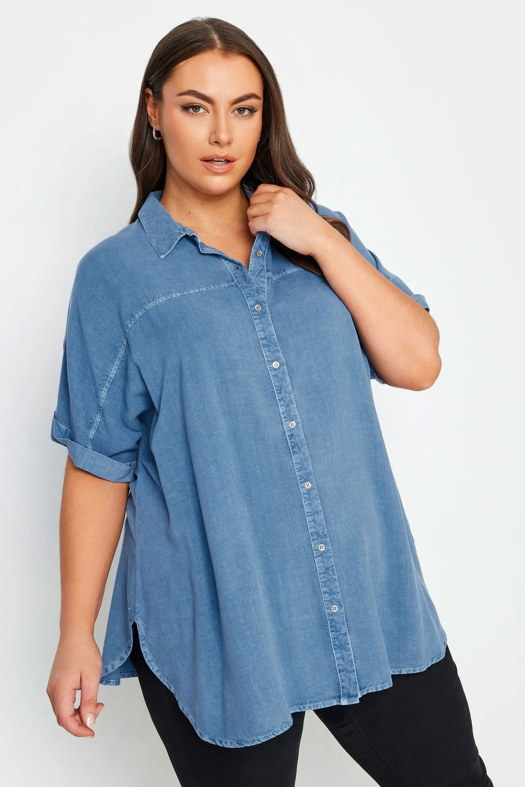 Short Sleeve Chambray Shirt