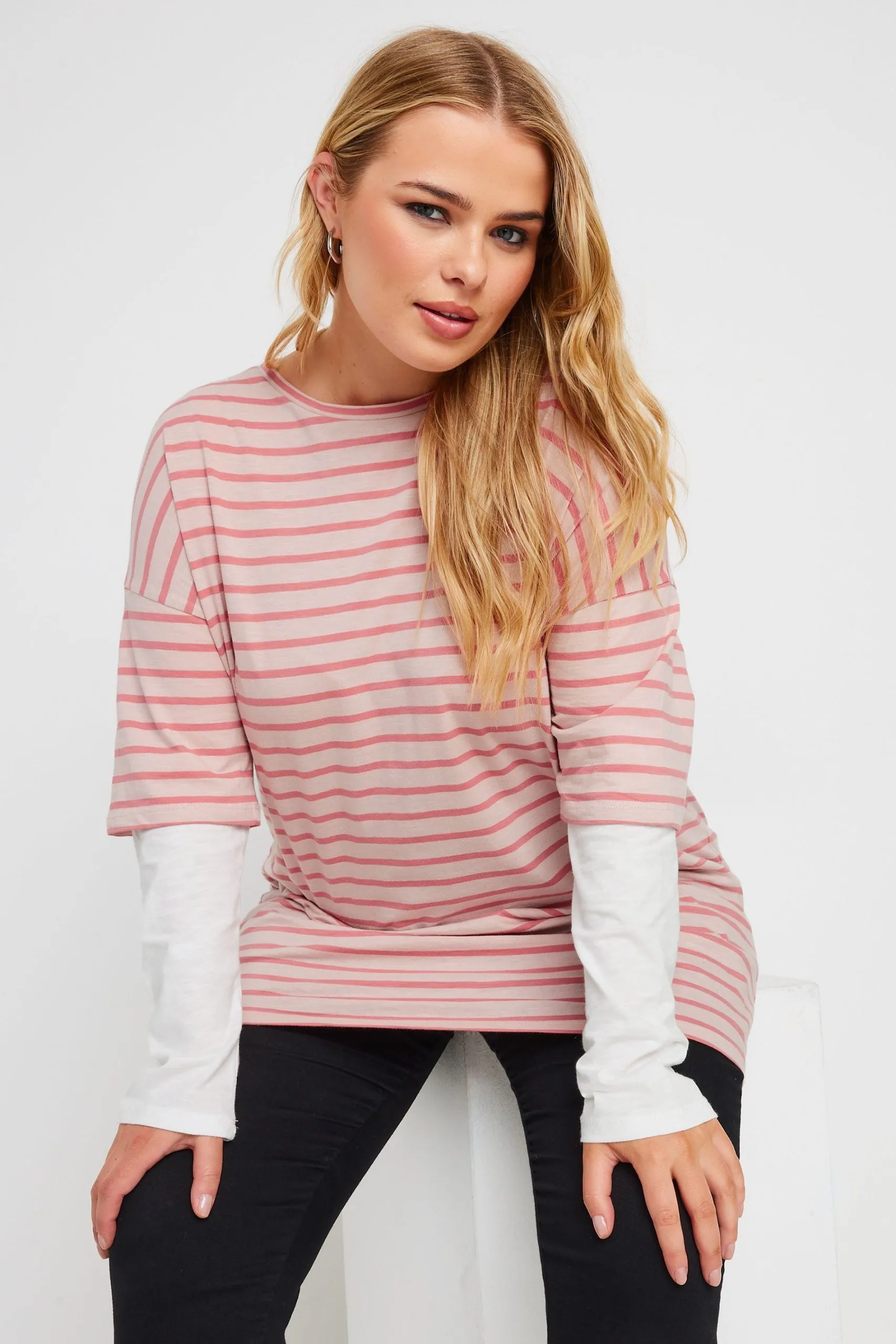 Stripe Double Layer Top