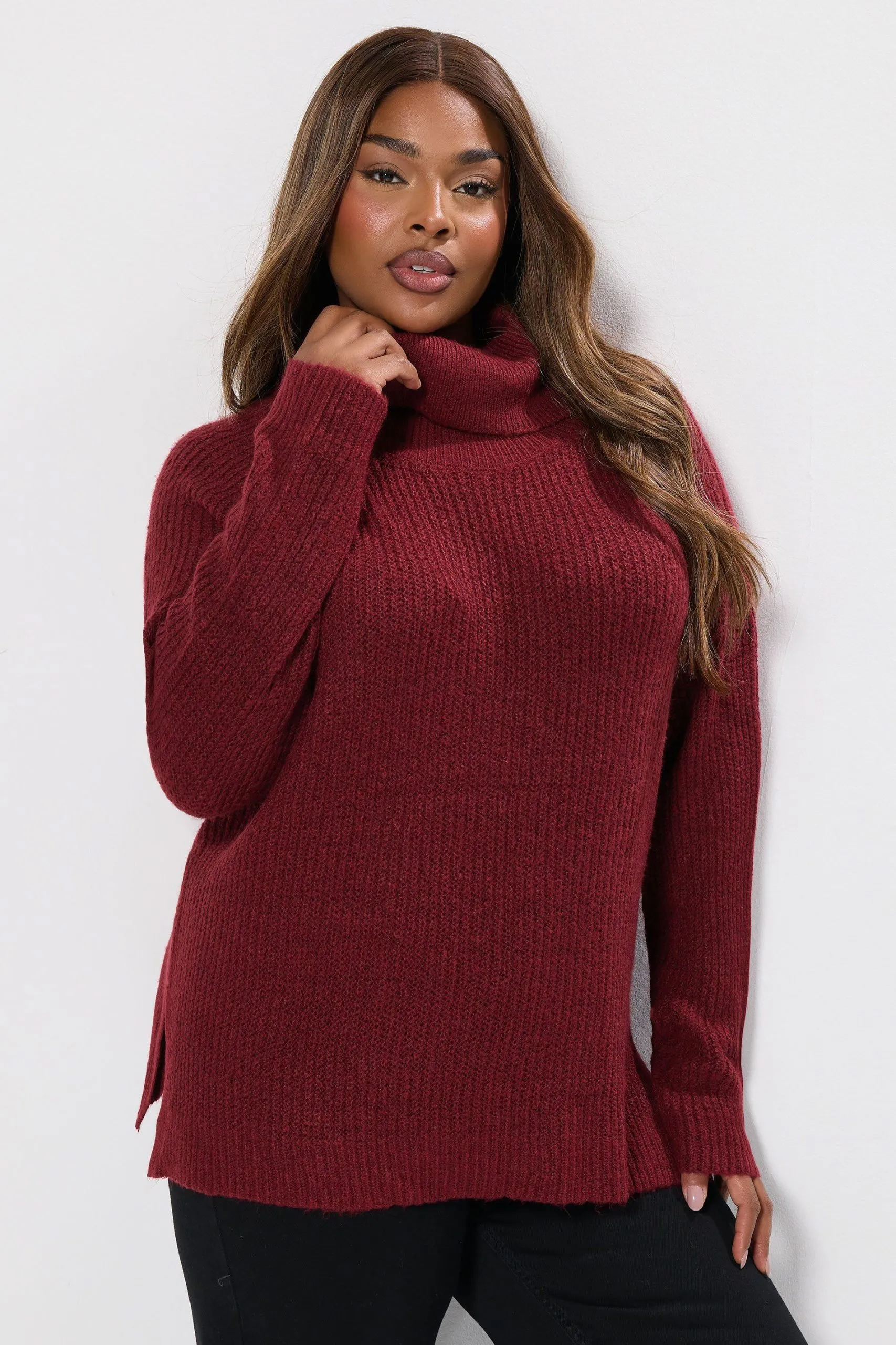 Roll Neck Knitted Jumper