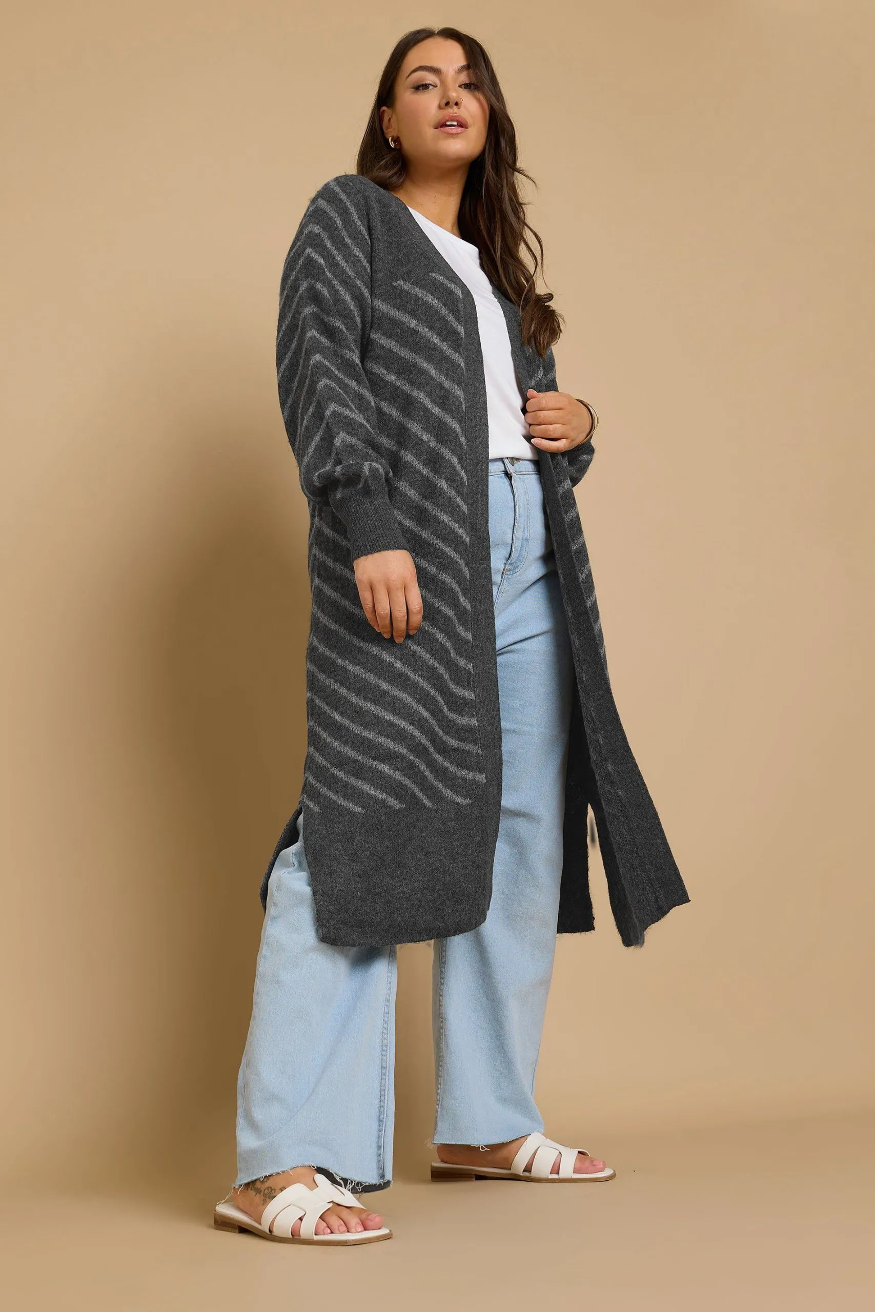 Striped Longline Cardigan