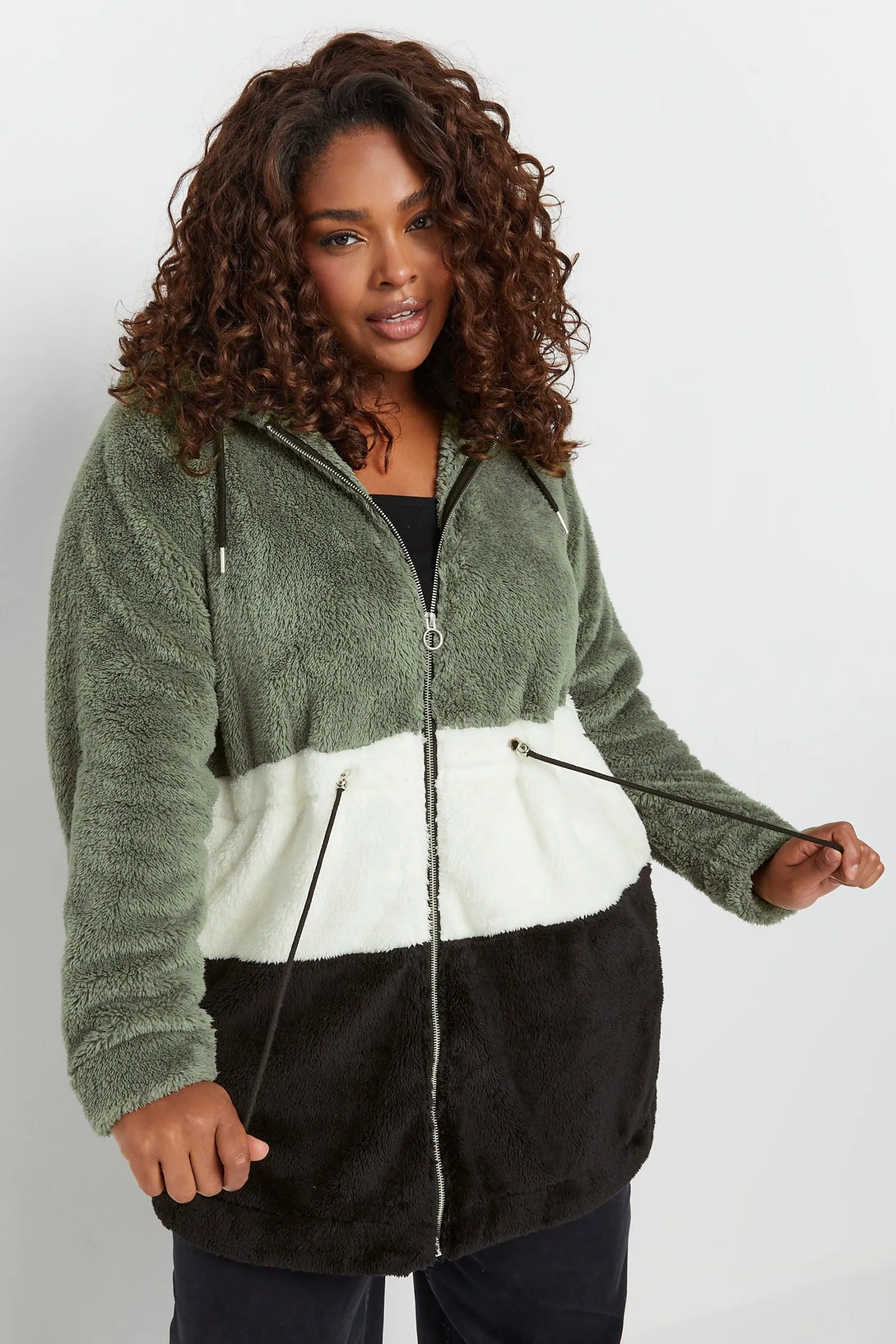 Colour Block Fleece Jacket