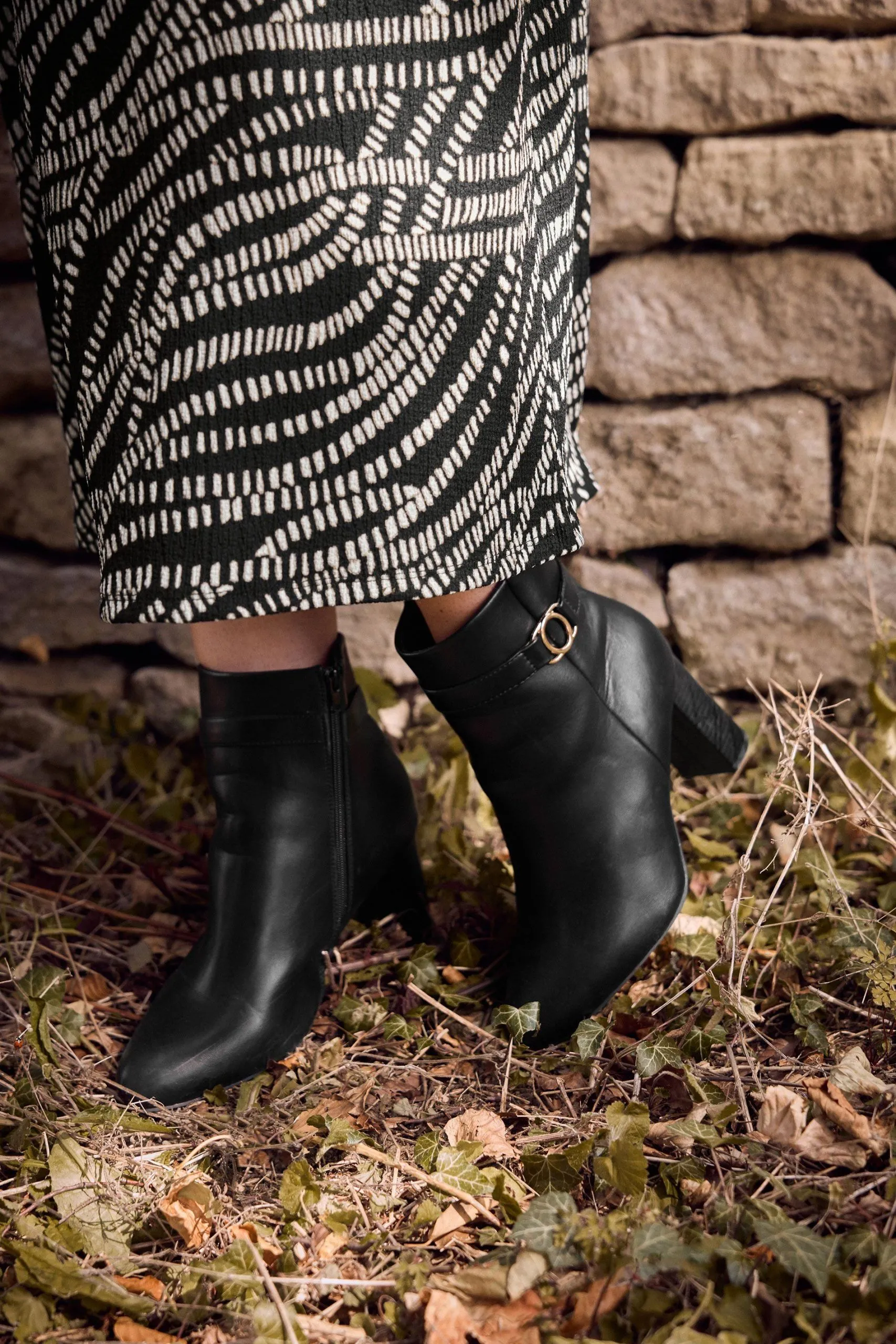 Buckle Detail Ankle Boots