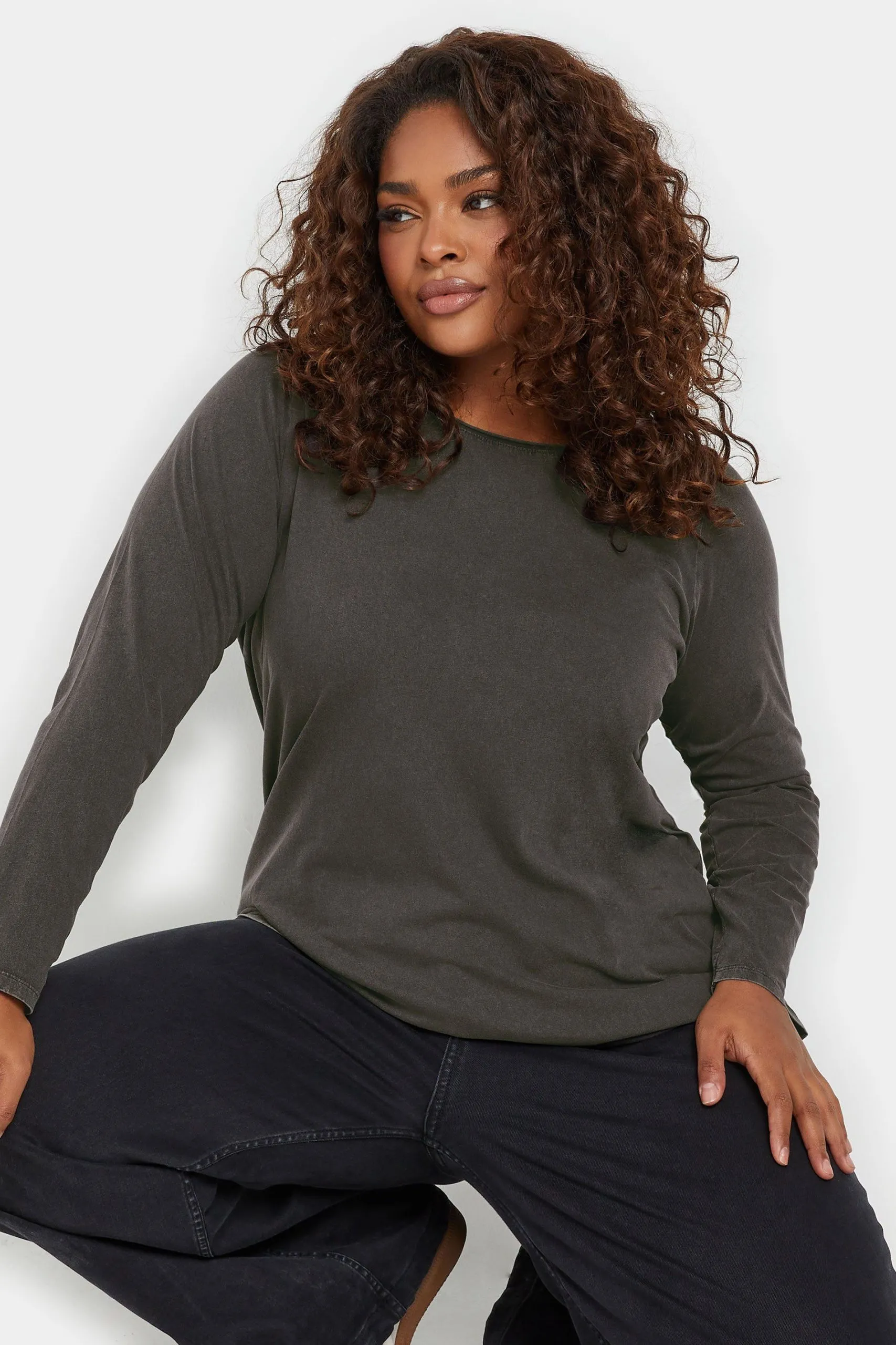 Acid Wash Long Sleeve T-Shirt