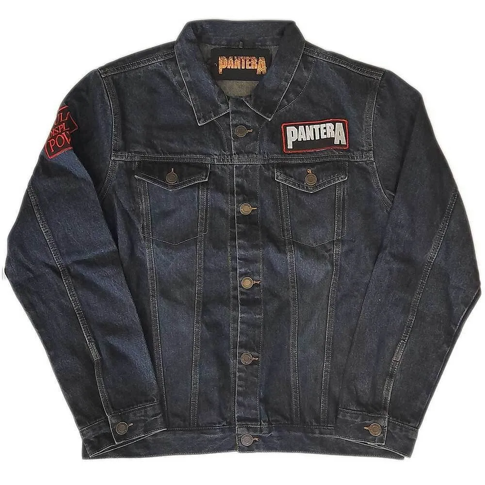 Vulgar Display Of Power Back Print Washed Denim Jacket