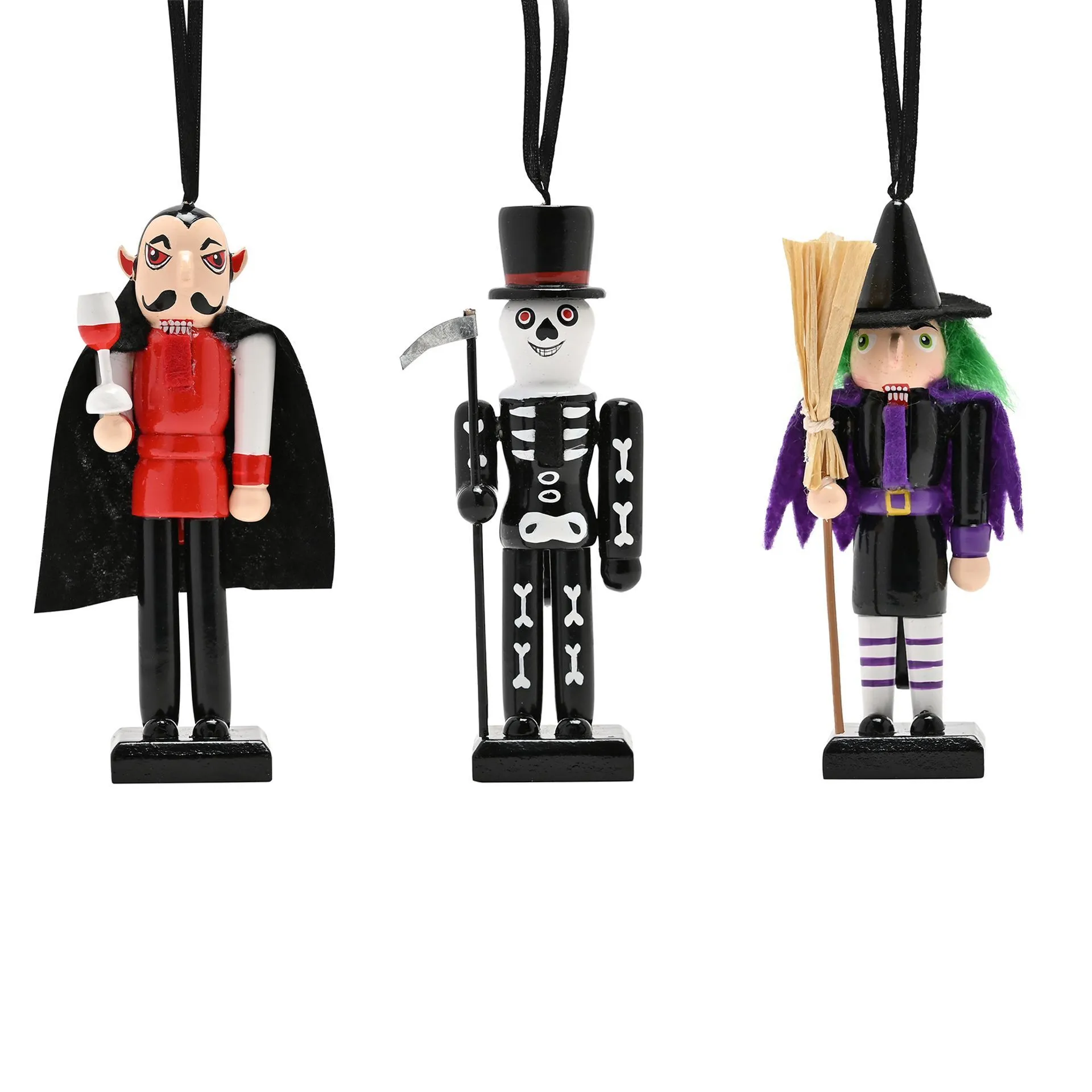 Hocus Pocus Novelties Wooden Nutcracker Set Halloween Characters 5"