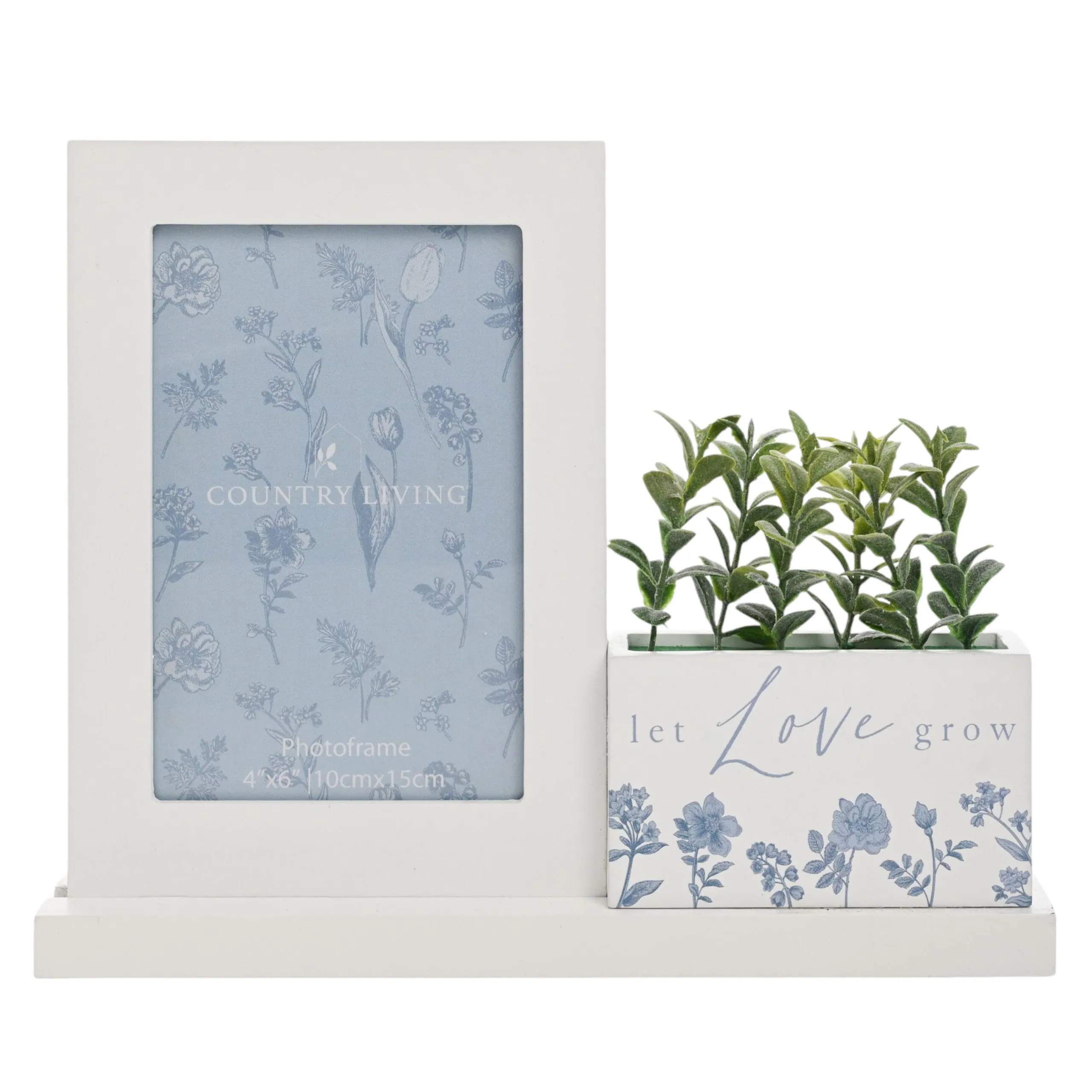 The Collection "Let Love Grow" Wooden Photo Frame And Planter