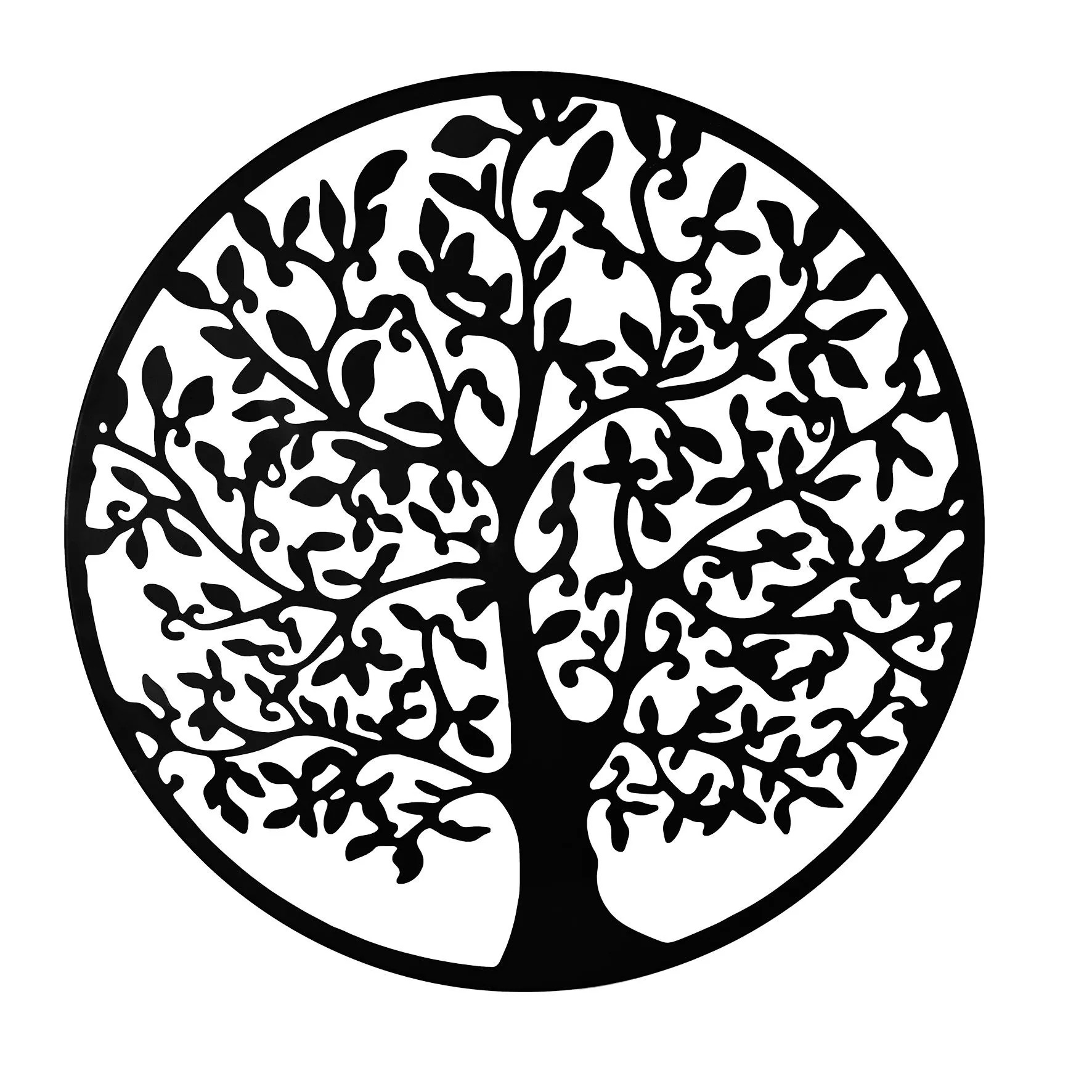 The Collection Metal Wall Art 60cm - Tree