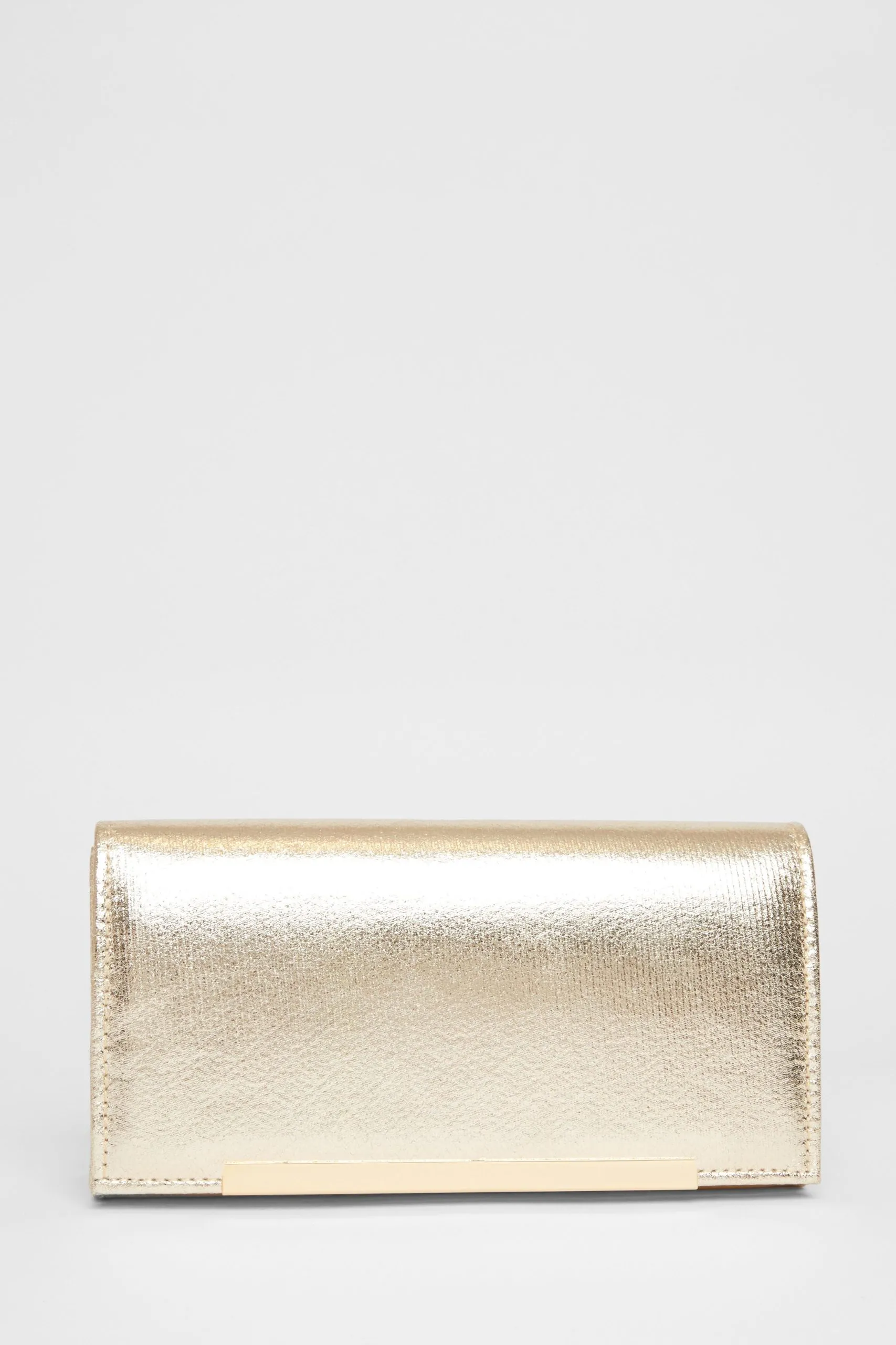 Gold Metallic Clutch Bag