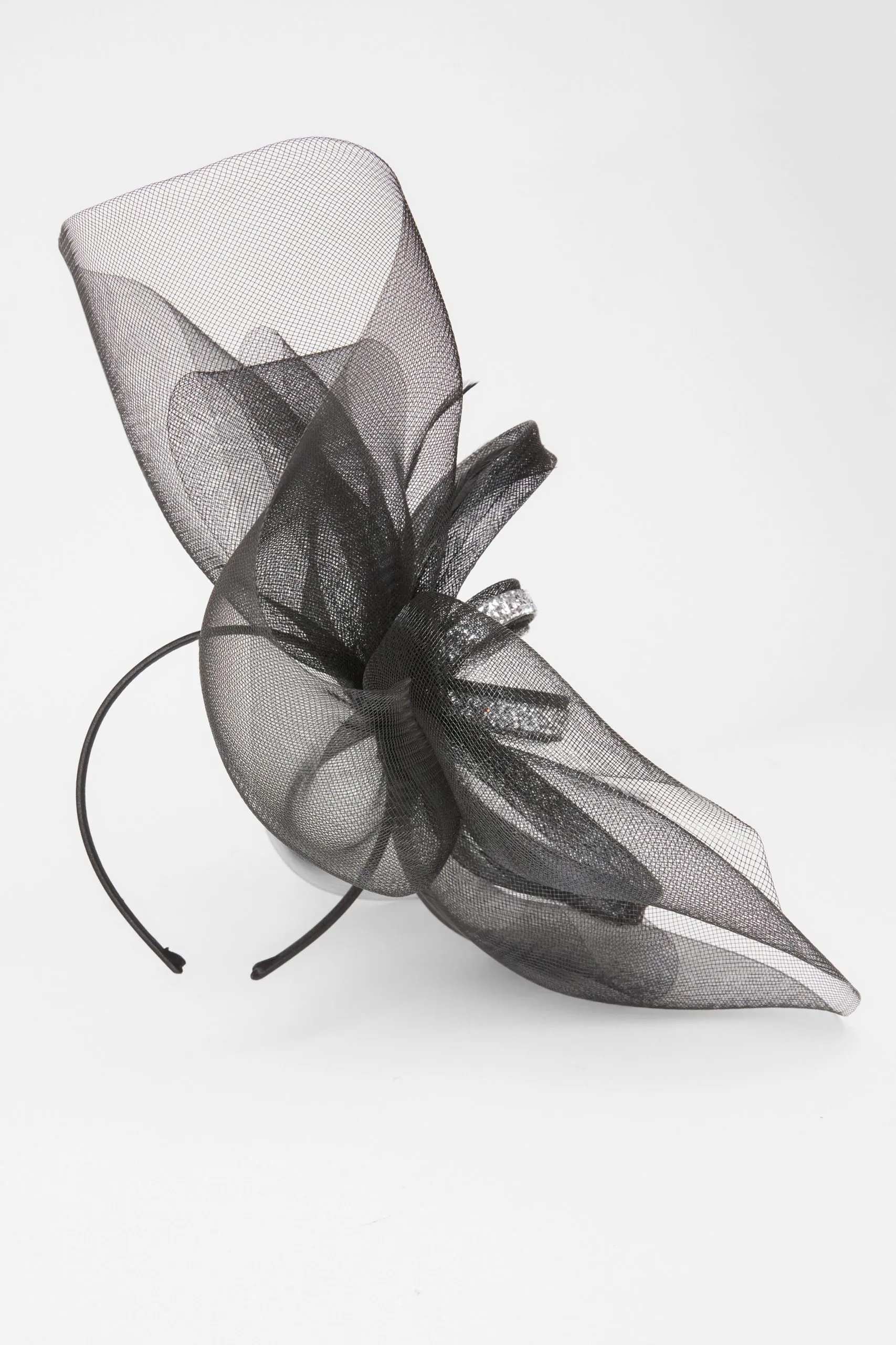 Black Embellished Headband Fascinator