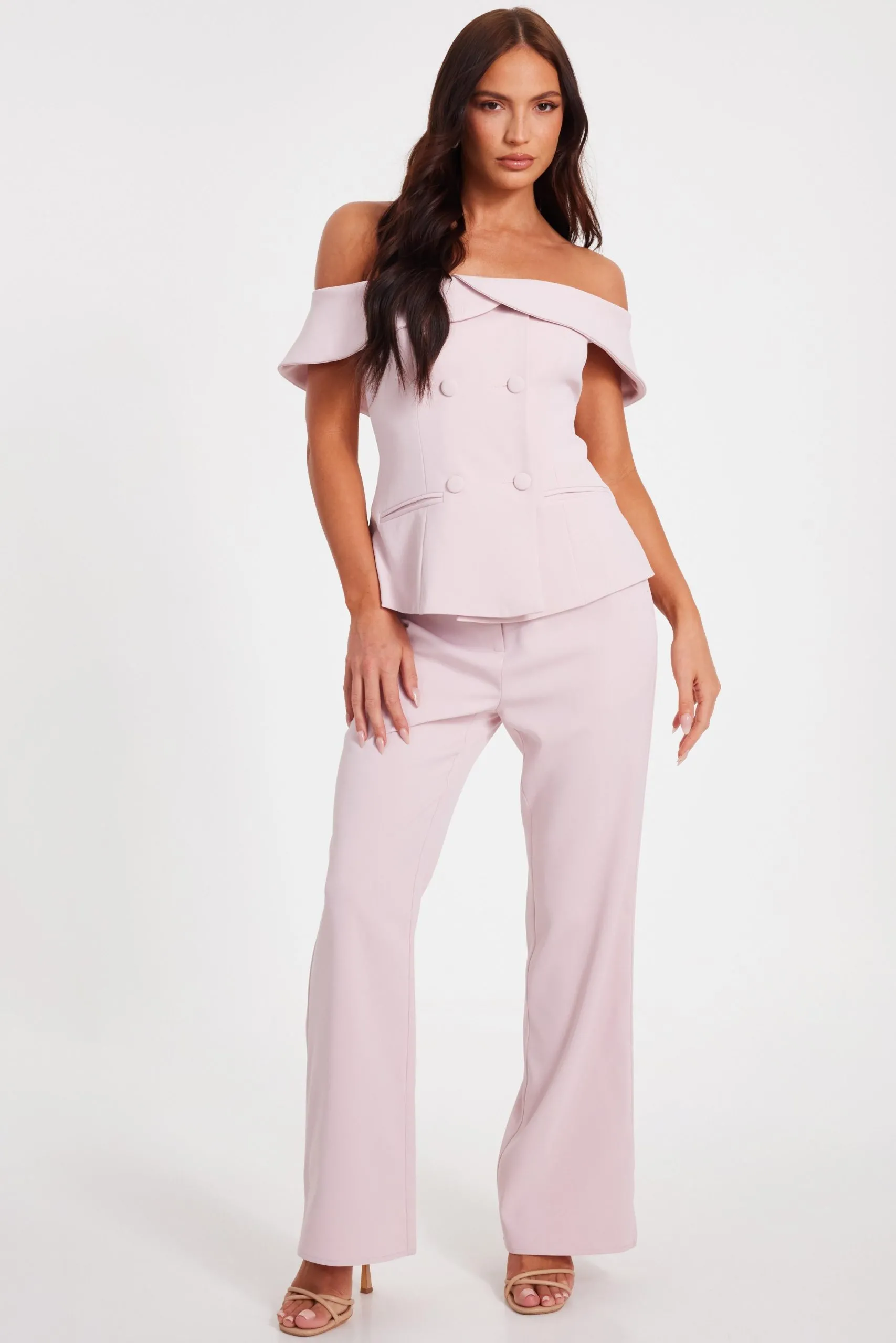 Pale Pink Bardot Waistcoat