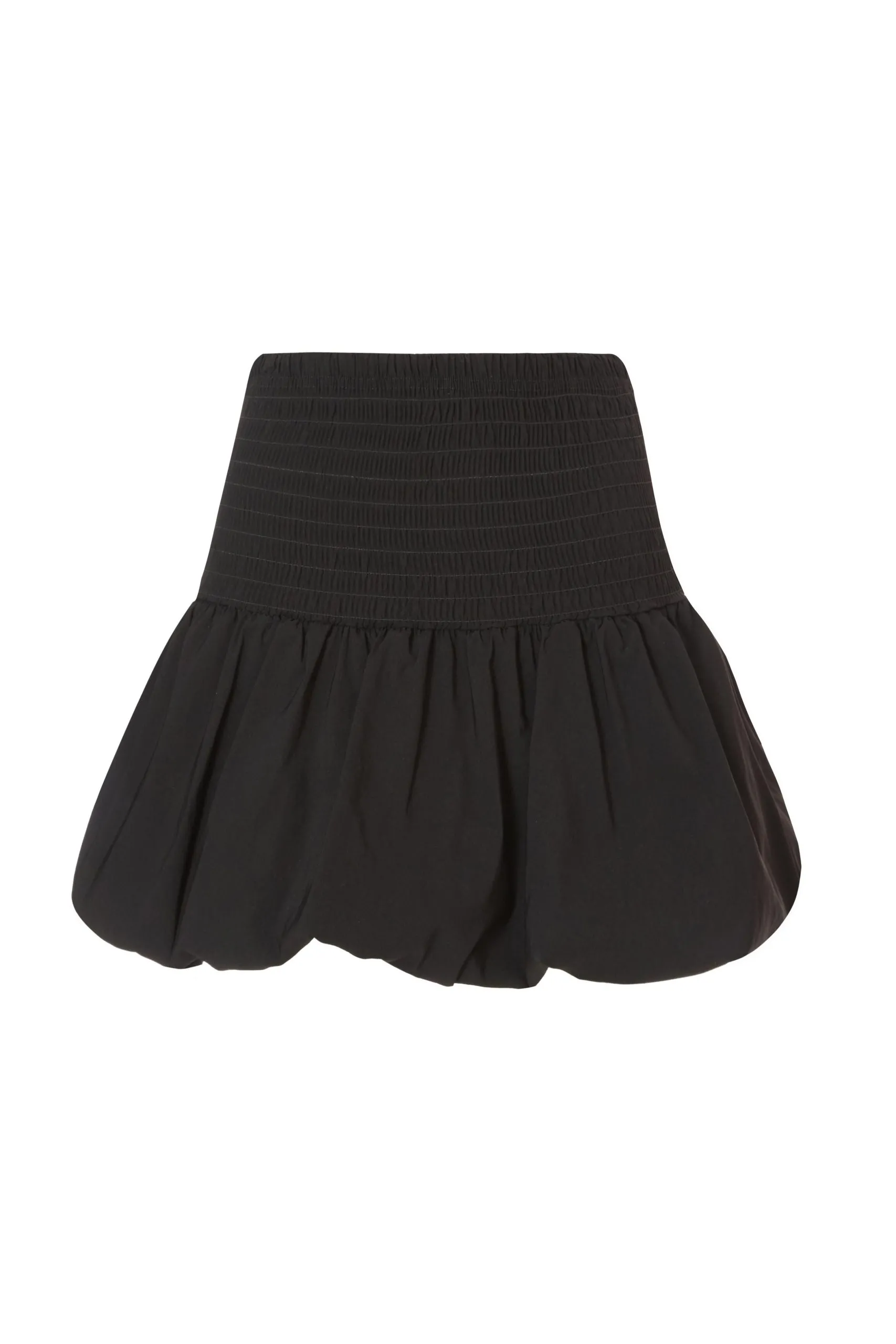 Black Bubble Hem Mini Skirt