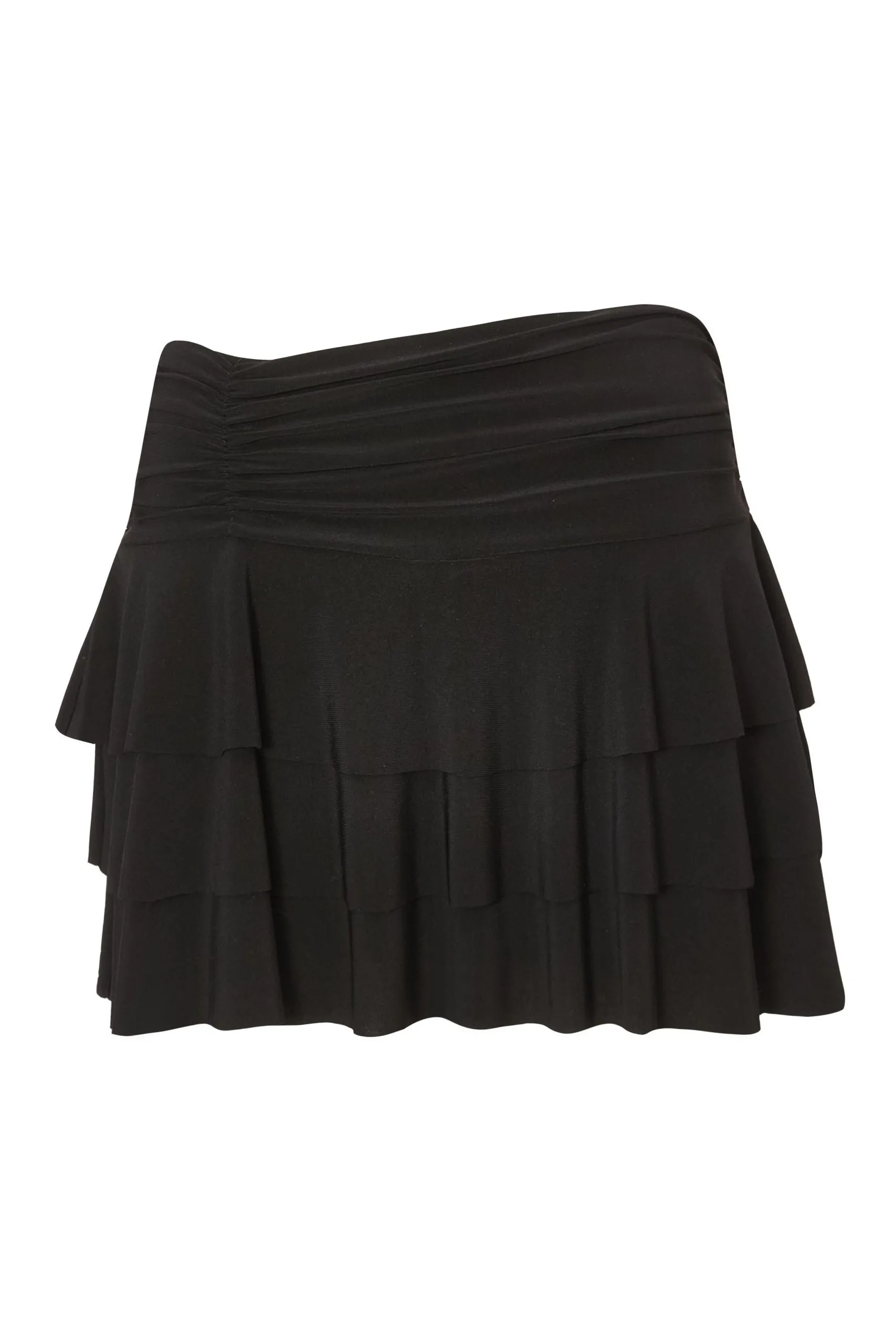 Black Ruffle Tiered Skort
