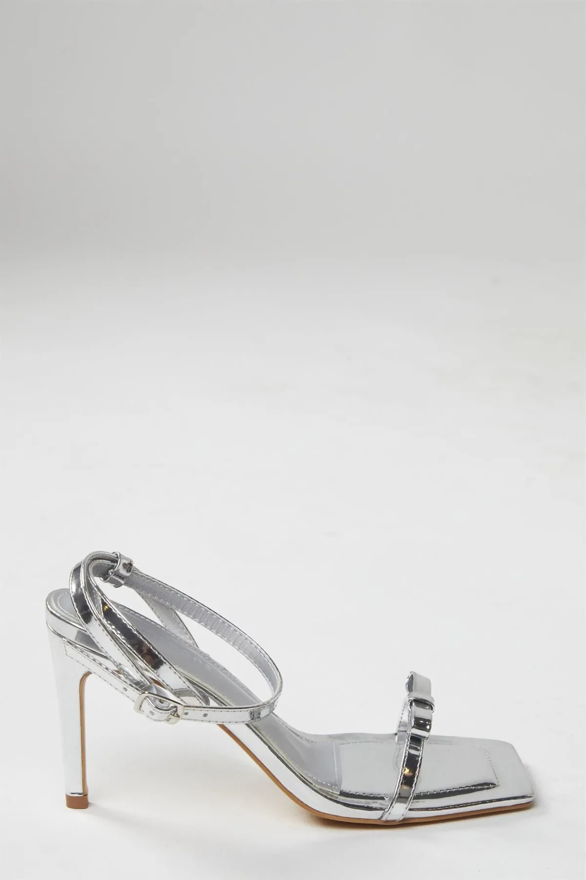 Gold Strappy Bow Barely There-Heels