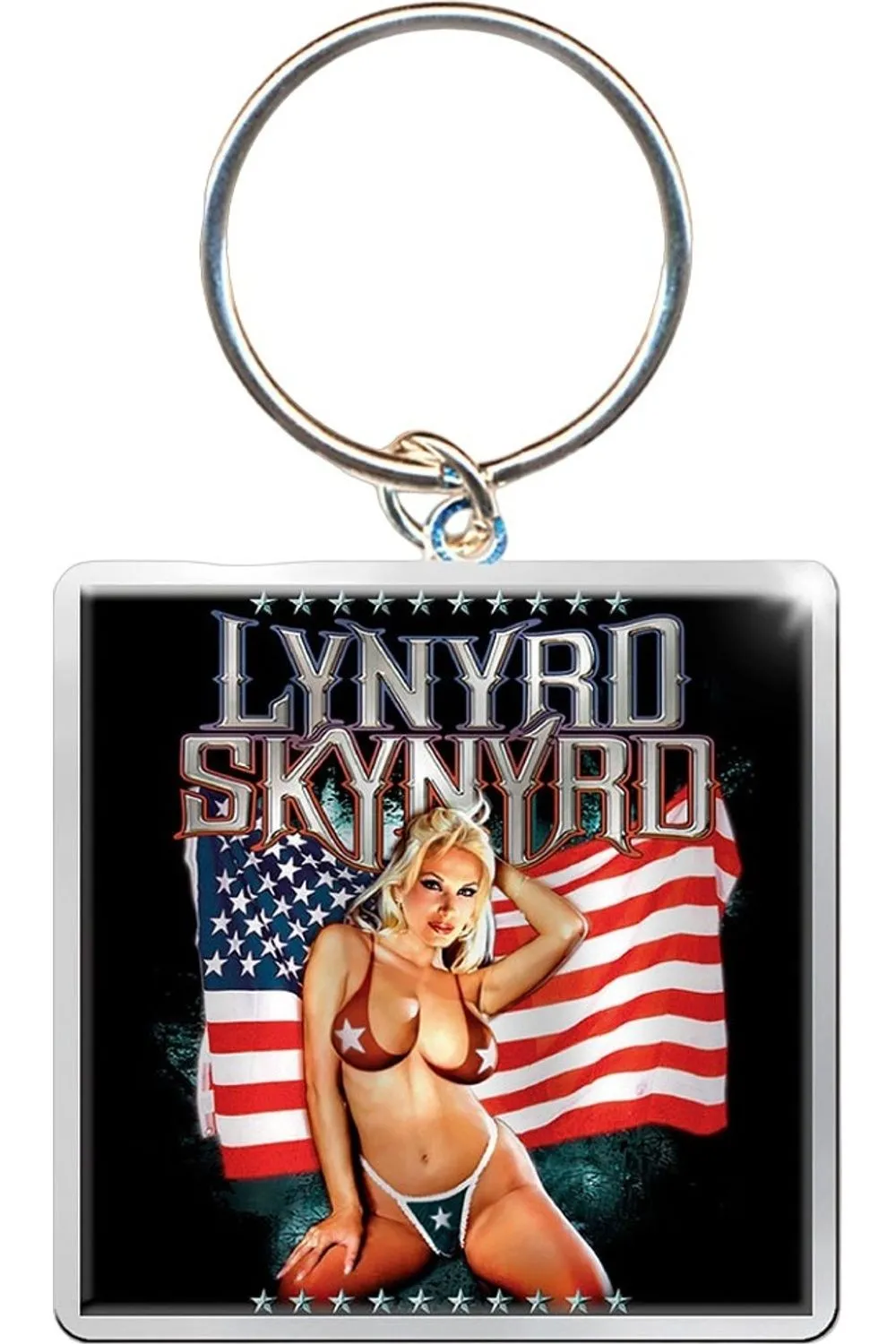 American Flag Keyring
