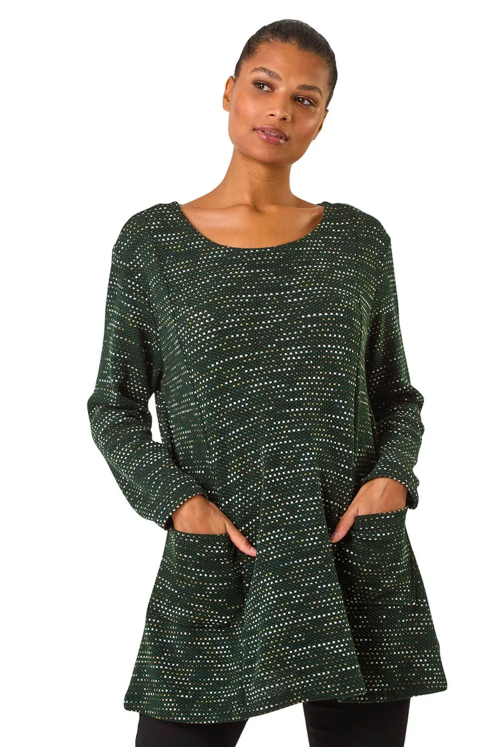 Scarf Longline Stretch Tunic Top