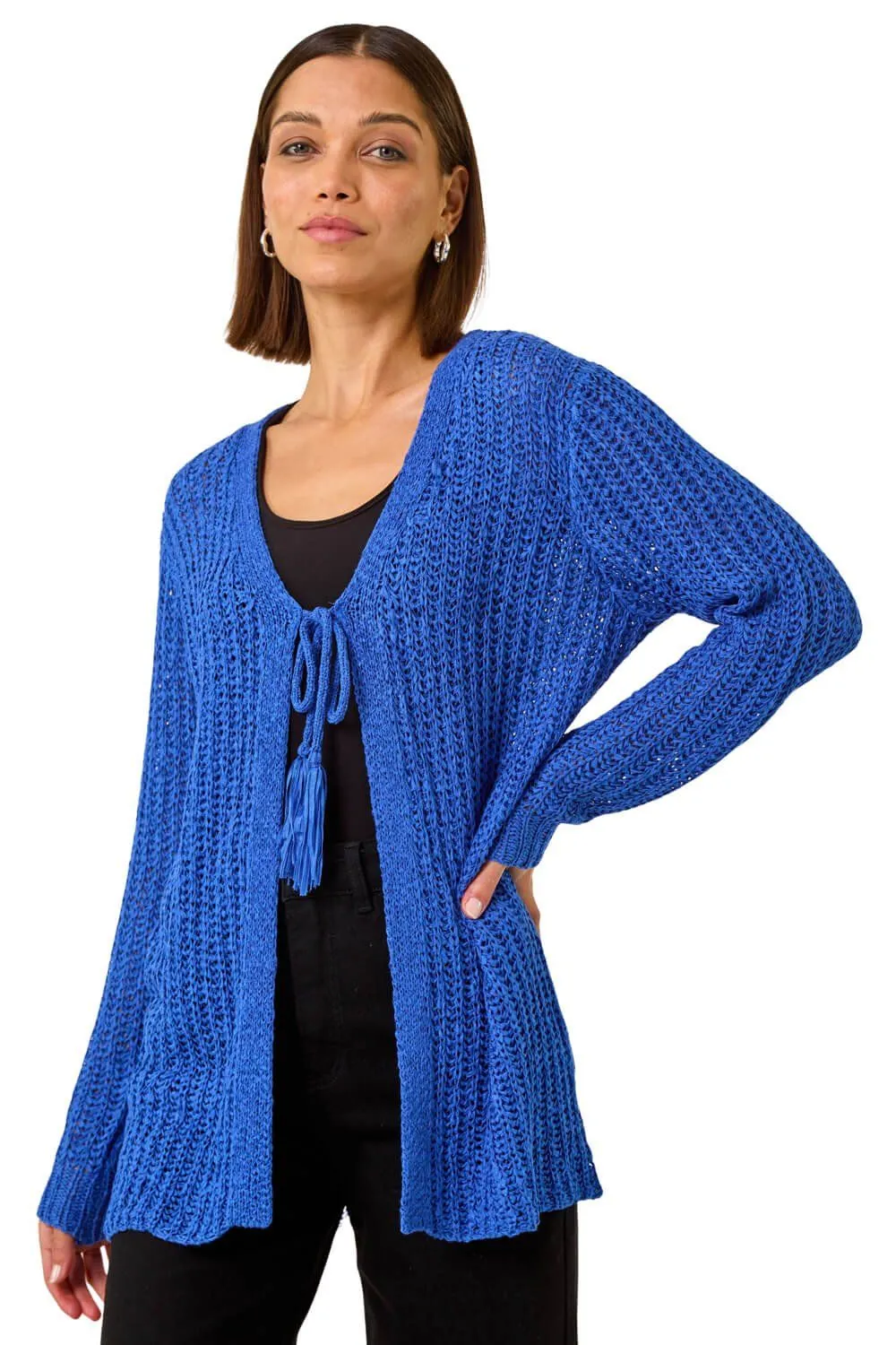 Tie Front Knit Cardigan