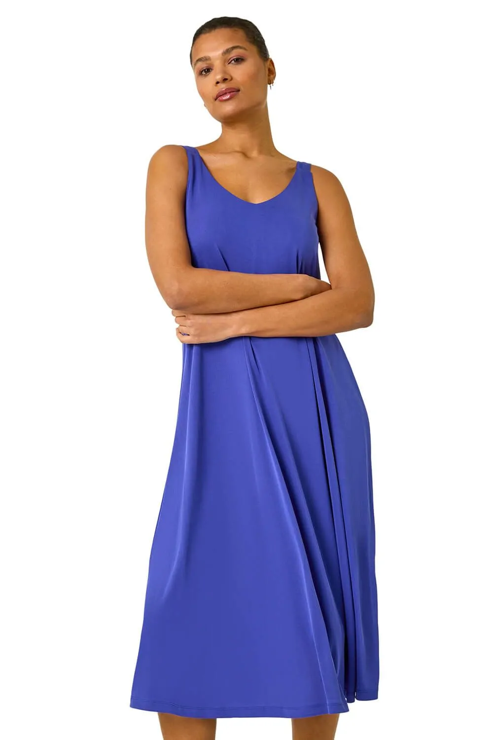 Strappy Jersey Midi Dress