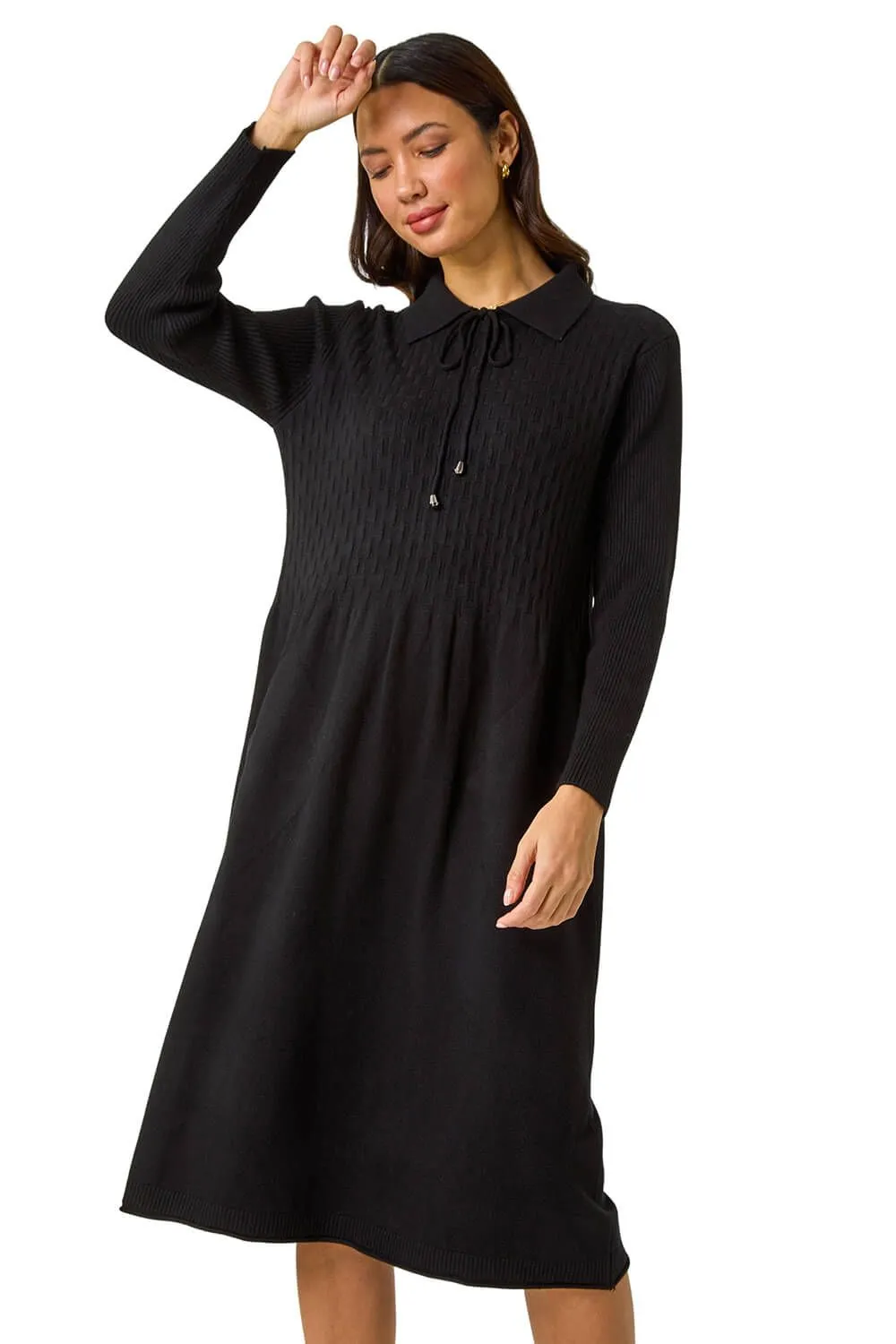 Ribbed Texture Knit Dress