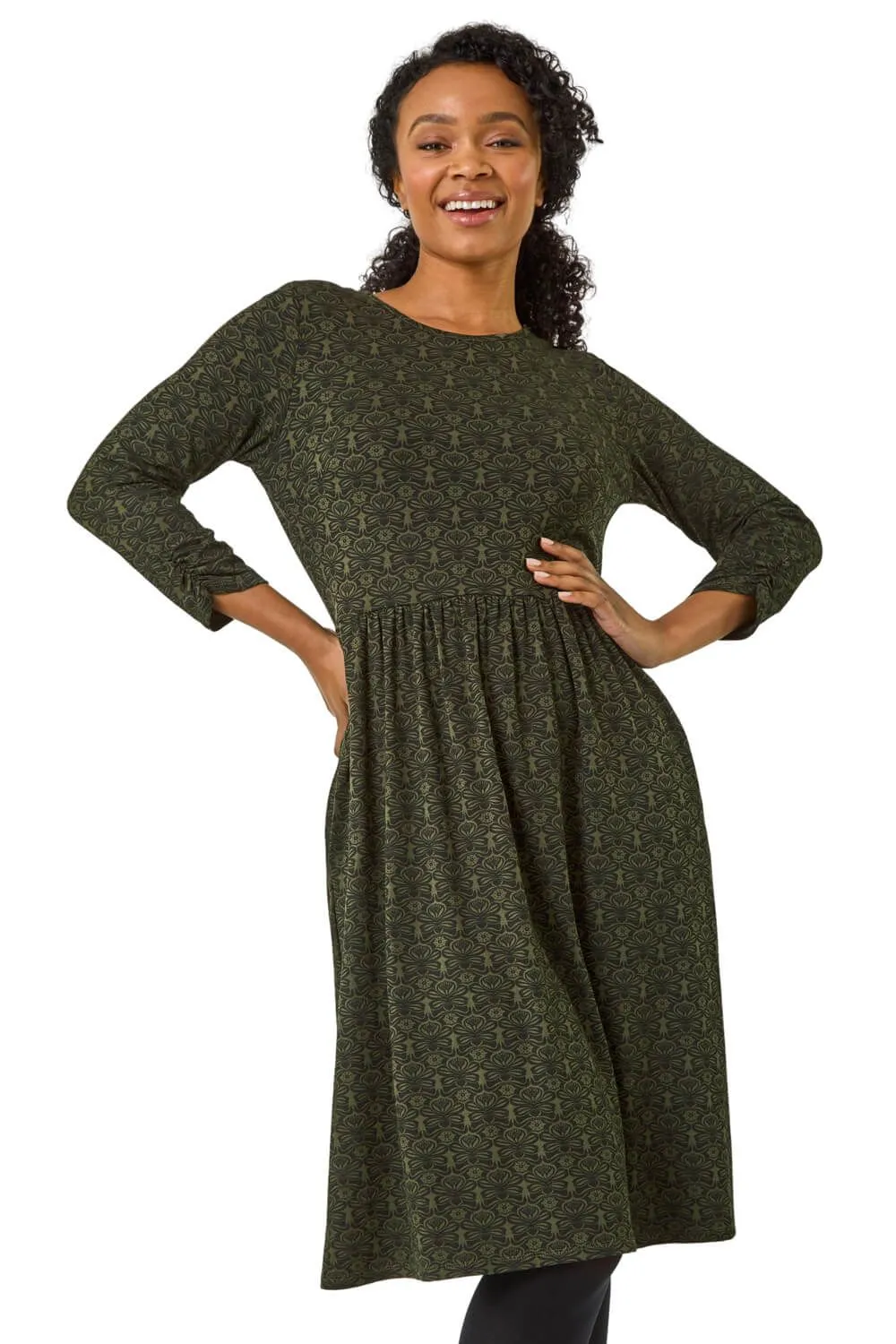 Petite Paisley Print Pocket Dress