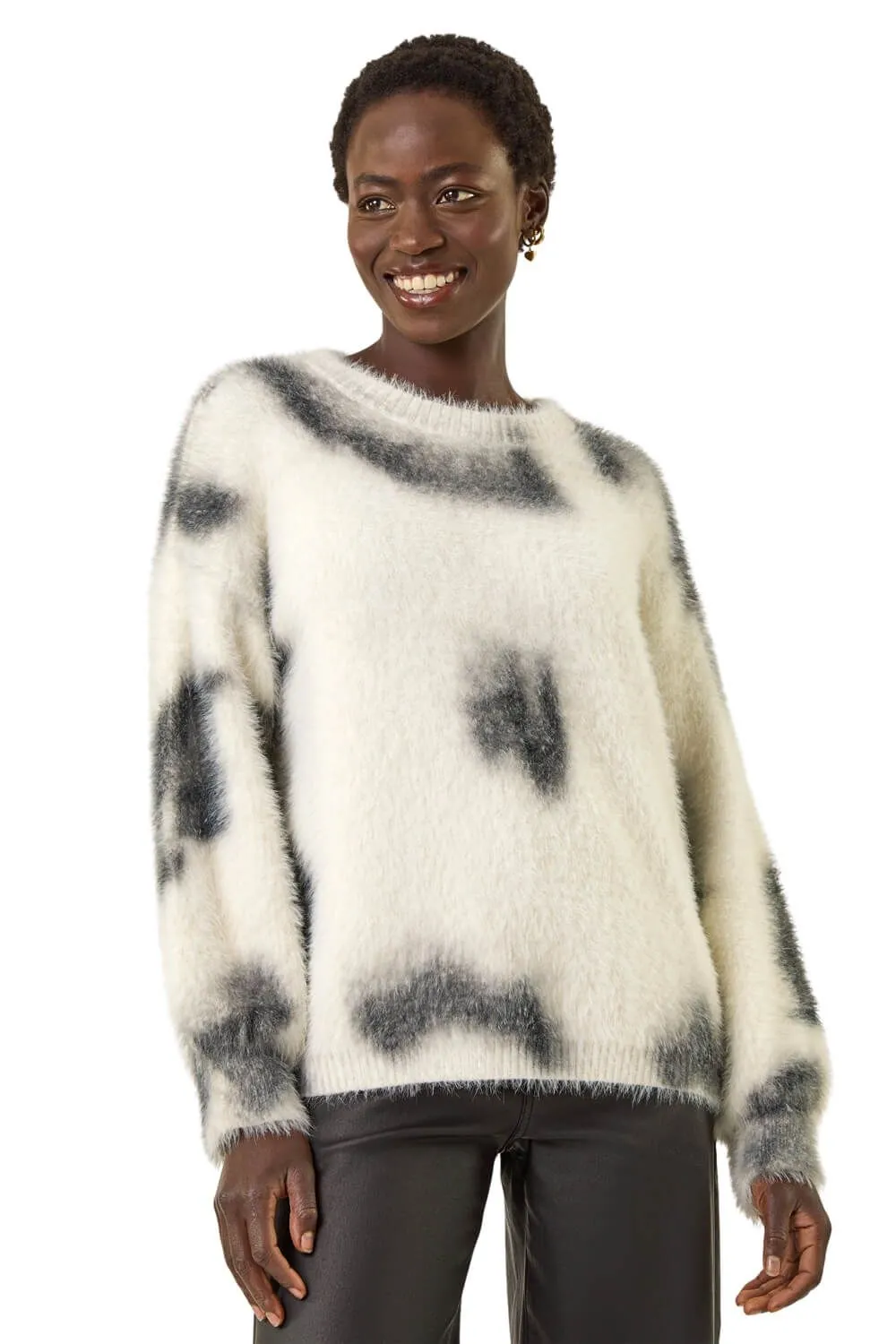 Tie Dye Fluffy Knit Jumper