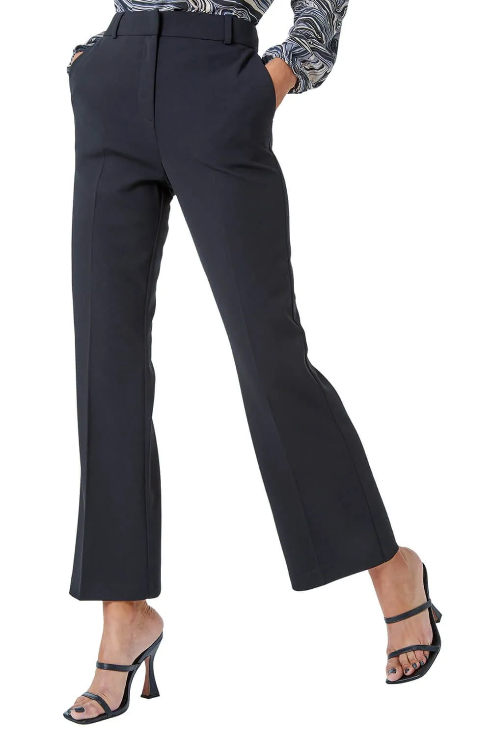 Bootcut Crepe Stretch Trousers