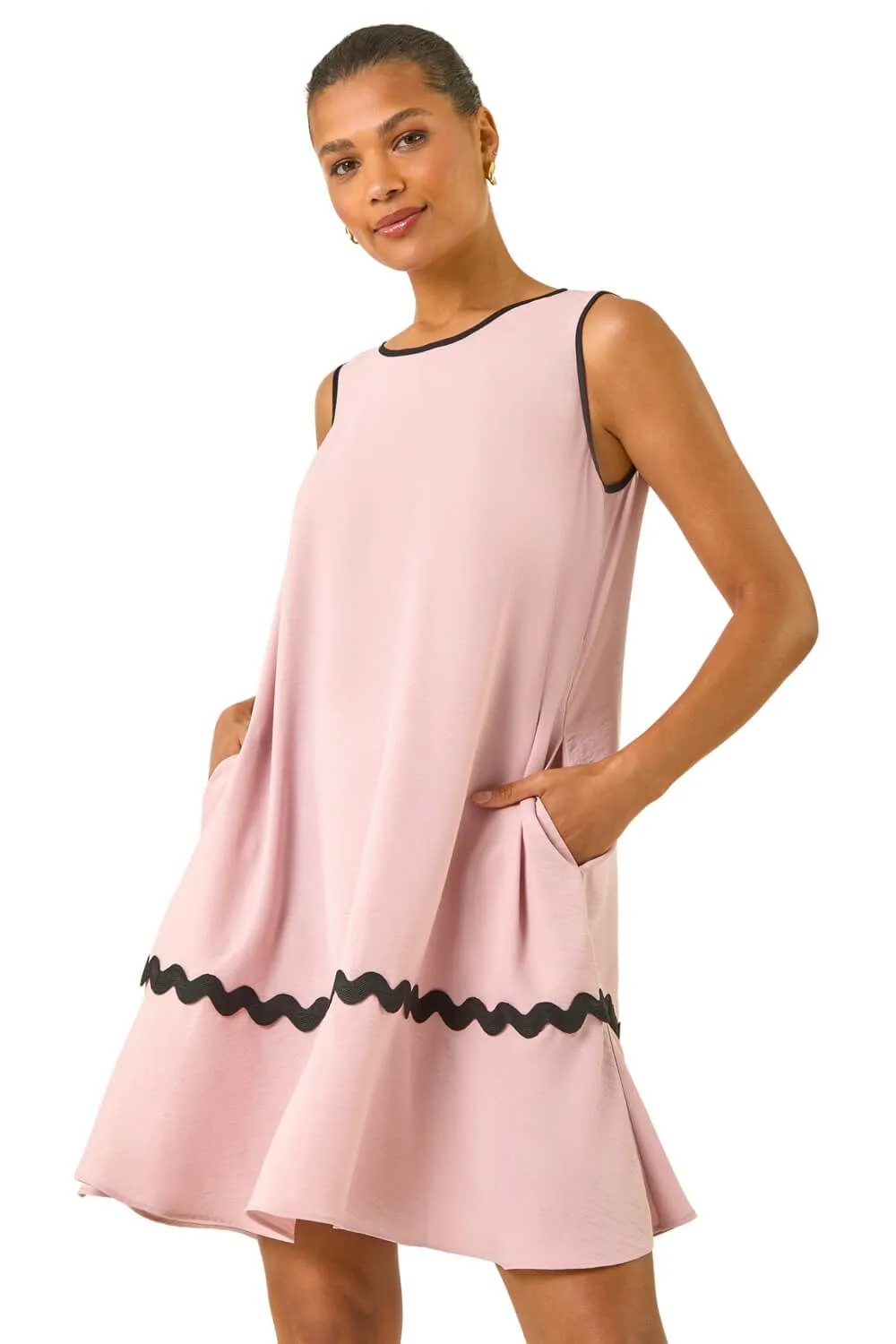 Ric Rac Trim Swing Dress