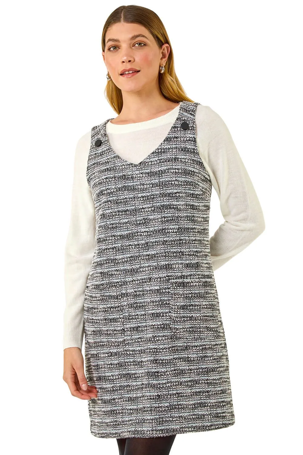 Textured A-Line Pocket Dress