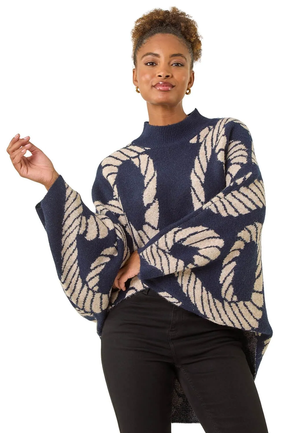 Abstract Line Knit Jumper