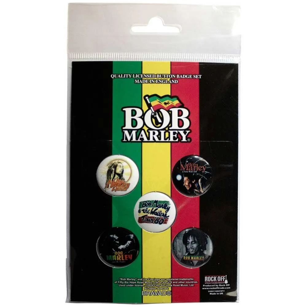 Bob & The Wailers Badge Set (Pack of 5)